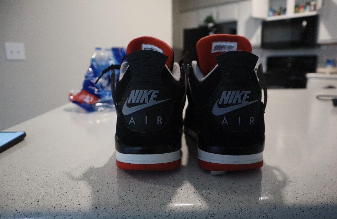 Jordan Brand × Nike Jordan Retro 4 Bred Size US 10.5 / EU 43-44 - 2 Thumbnail