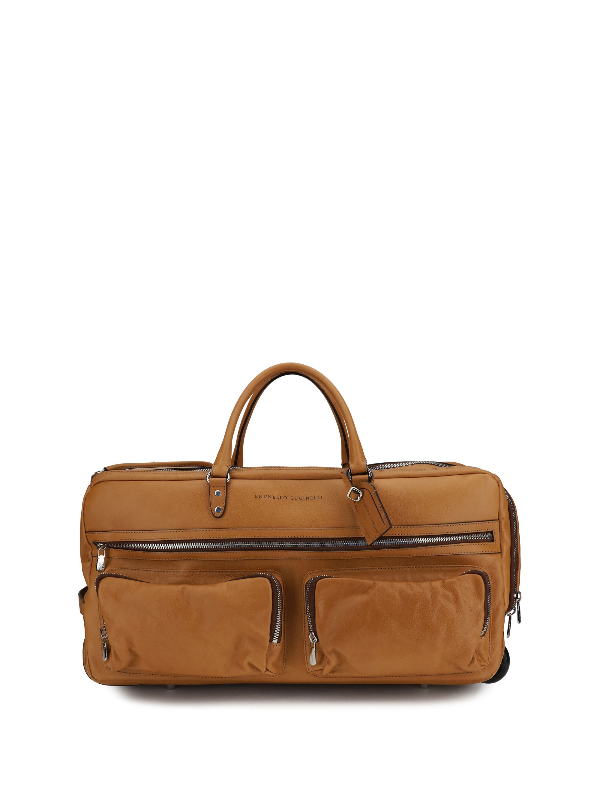 Brunello Cucinelli Leather Trolley Travel Bag Size ONE SIZE - 1 Thumbnail