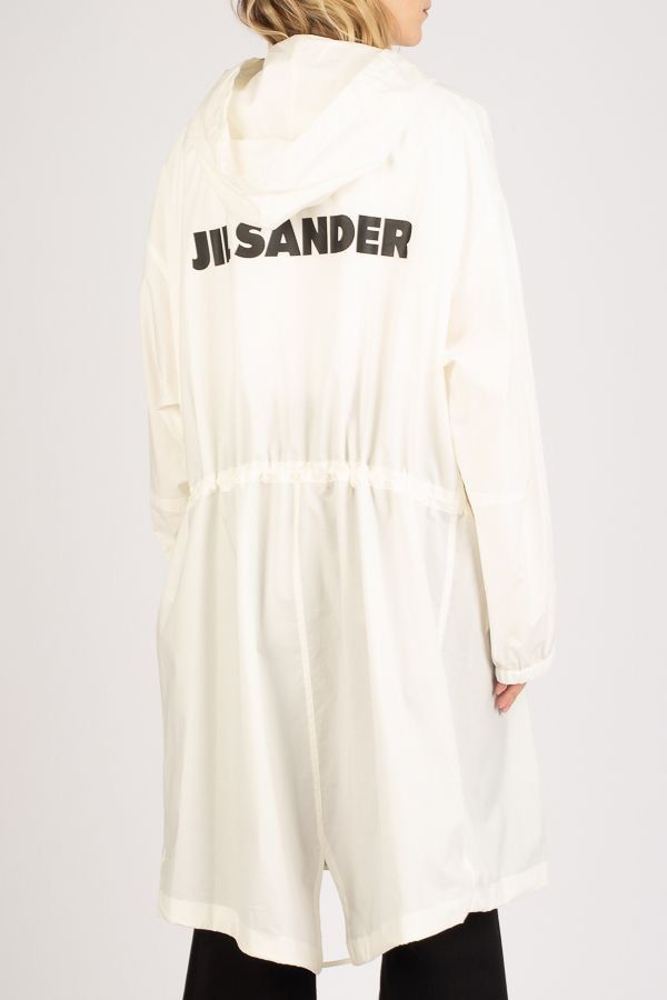 Jil Sander *DS* Jil Sander Logo Print Hooded Parka Raincoat SIZE 34 Size US M / EU 48-50 / 2 - 2 Thumbnail
