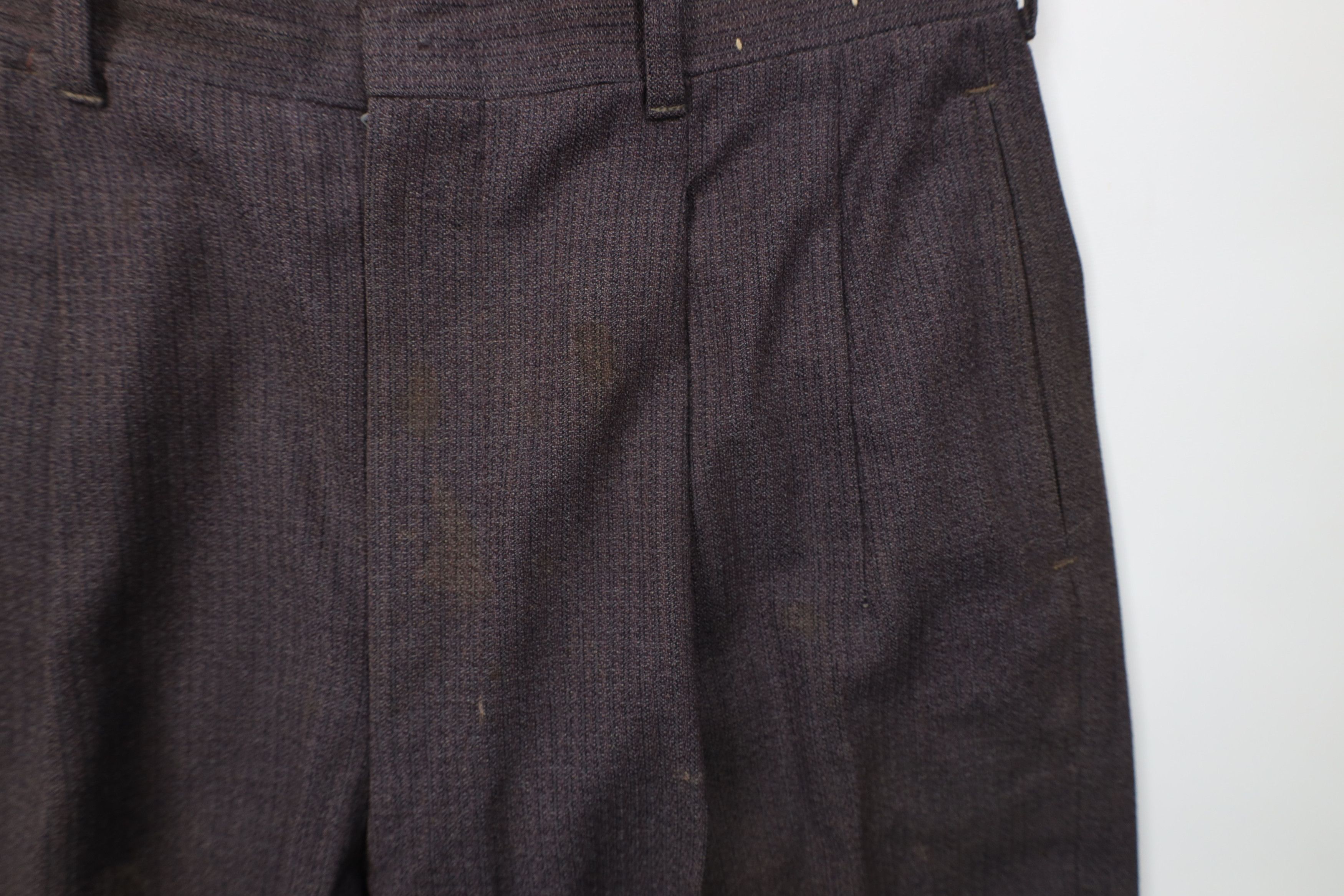 Vintage Vintage 50s 60s Streetwear Wool Knit Wide Leg Chino Pants Size US 30 / EU 46 - 7 Thumbnail