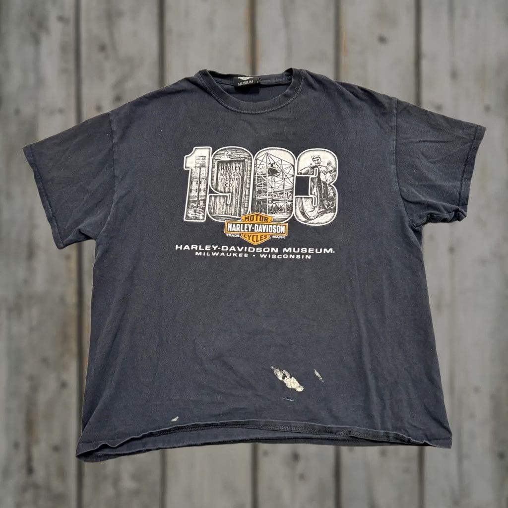 Harley Davidson Harley Davidson Museum T-Shirt Men Medium Milwaukee Wisconsin Stained Y2K Black Distressed Size US S / EU 44-46 / 1 - 1 Thumbnail