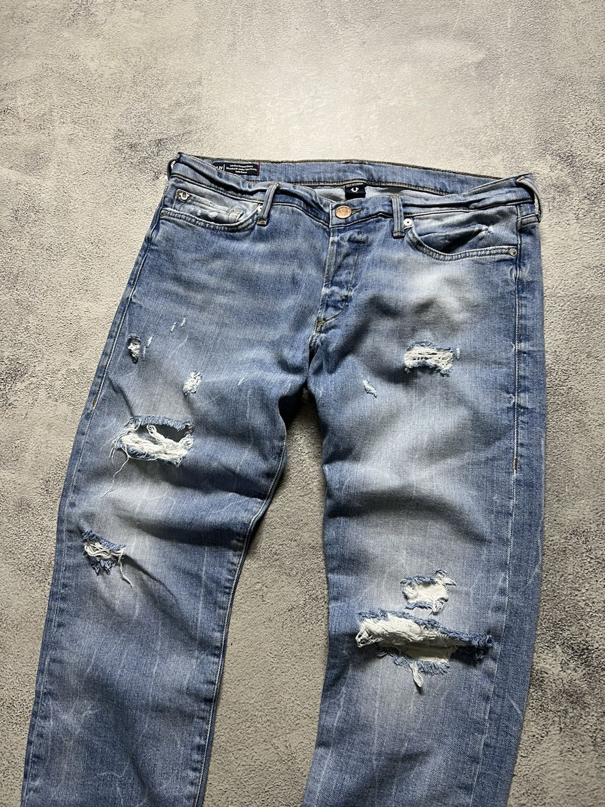 True Religion × Vintage Vintage Y2k True Religion 💙 Blue Denim Jeans 00’s Size 31" - 10 Thumbnail