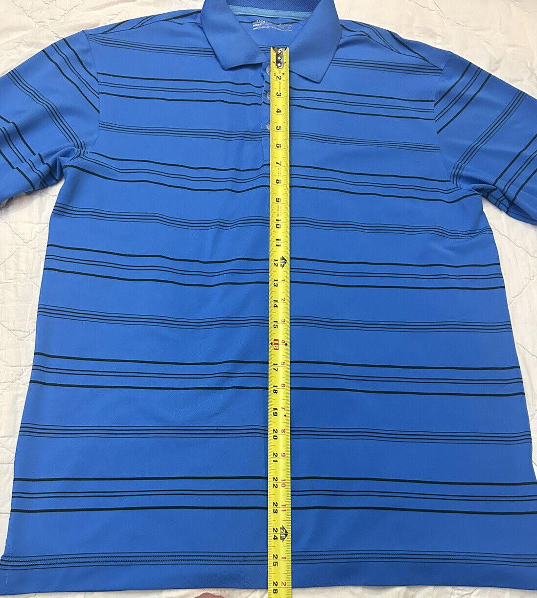 Nike Nike Men's Golf Polo Shirt Blue Black Striped FitDry - Sz M Size US M / EU 48-50 / 2 - 6 Thumbnail
