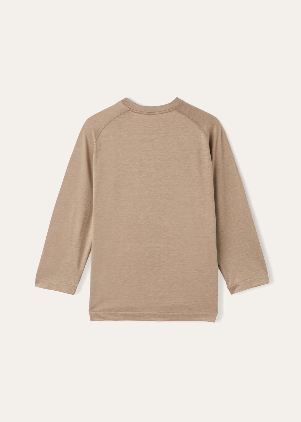 Loro Piana o1srvl11e1024 Cocooning Long Sleeve T-Shirt in Brown Size XL / US 12-14 / IT 48-50 - 2 Thumbnail