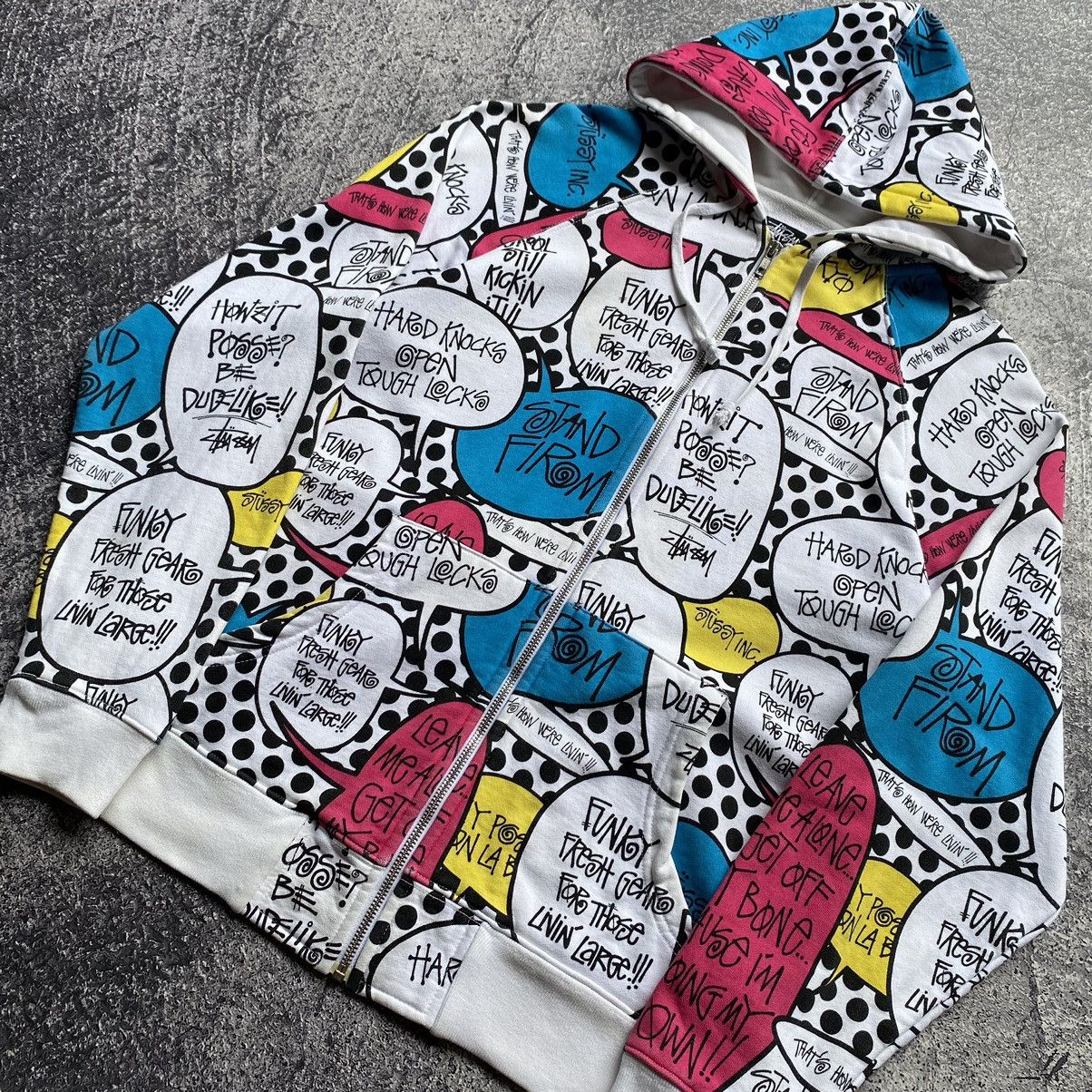 Stussy STUSSY “Pop Bubble” Vintage Zip Up Hoodies Size US M / EU 48-50 / 2 - 4 Thumbnail