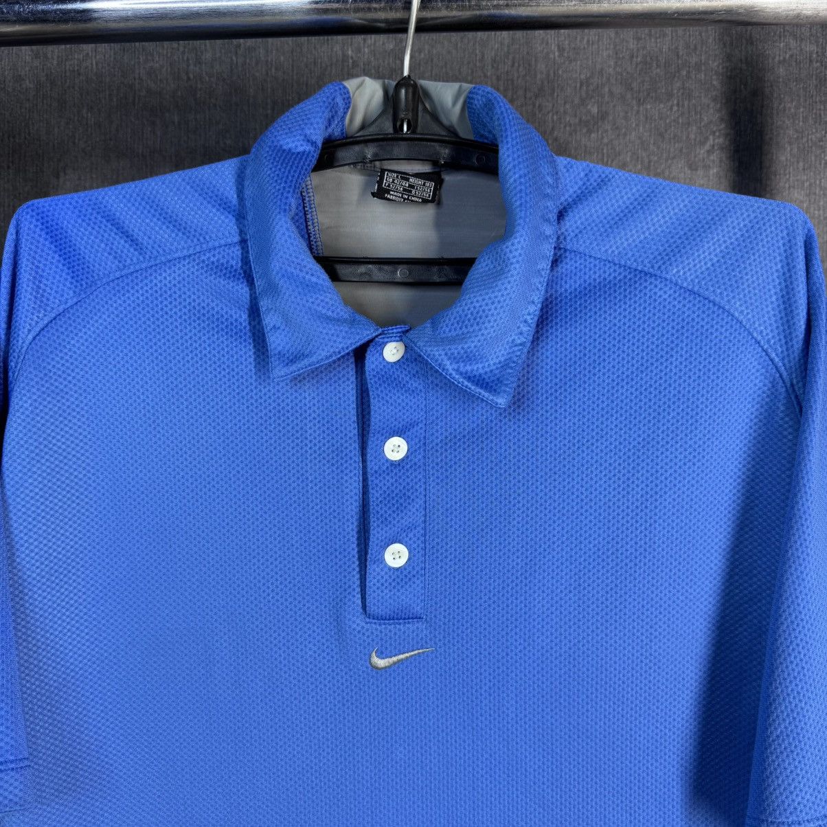 Nike Nike Golf vintage blue center swoosh jersey polo tee shirt Size US L / EU 52-54 / 3 - 3 Thumbnail