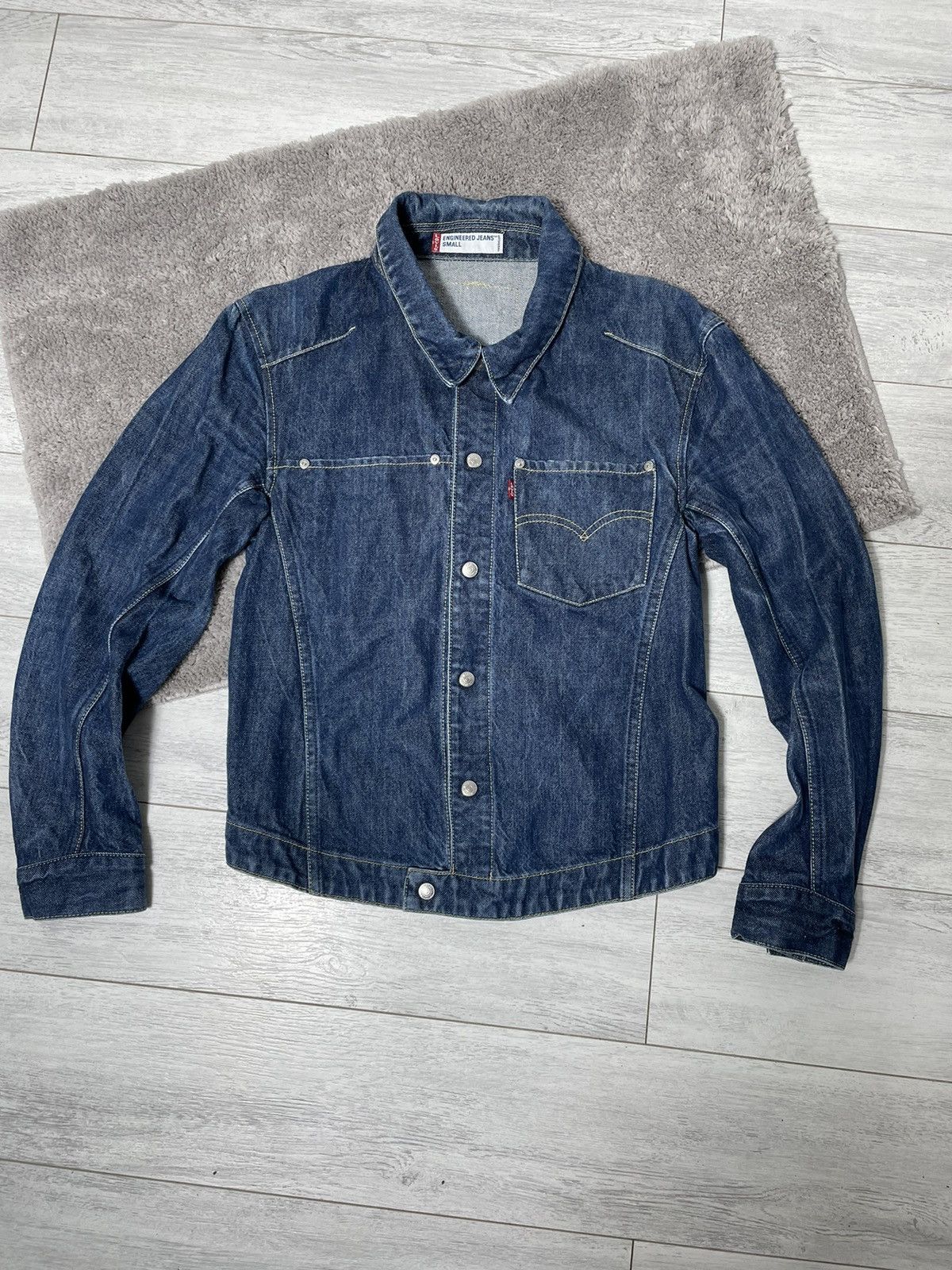 Levi's Vintage Levi’s 90s Engineered Workwear Denim Jacket Rare Size US L / EU 52-54 / 3 - 1 Thumbnail