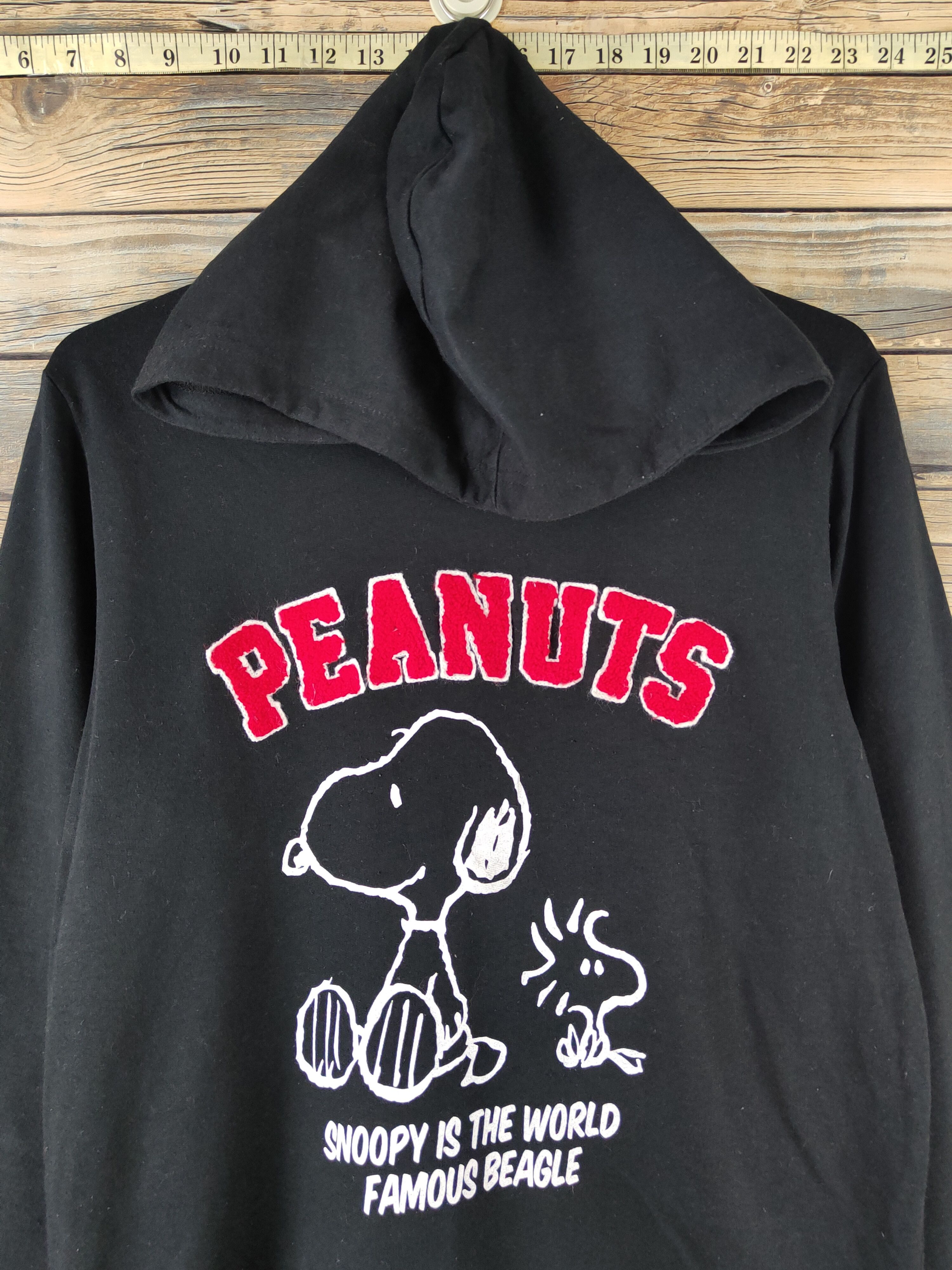 Japanese Brand DL Peanuts Black Snoopy Hoodie Sweatshirts #2514 Size US M / EU 48-50 / 2 - 2 Thumbnail