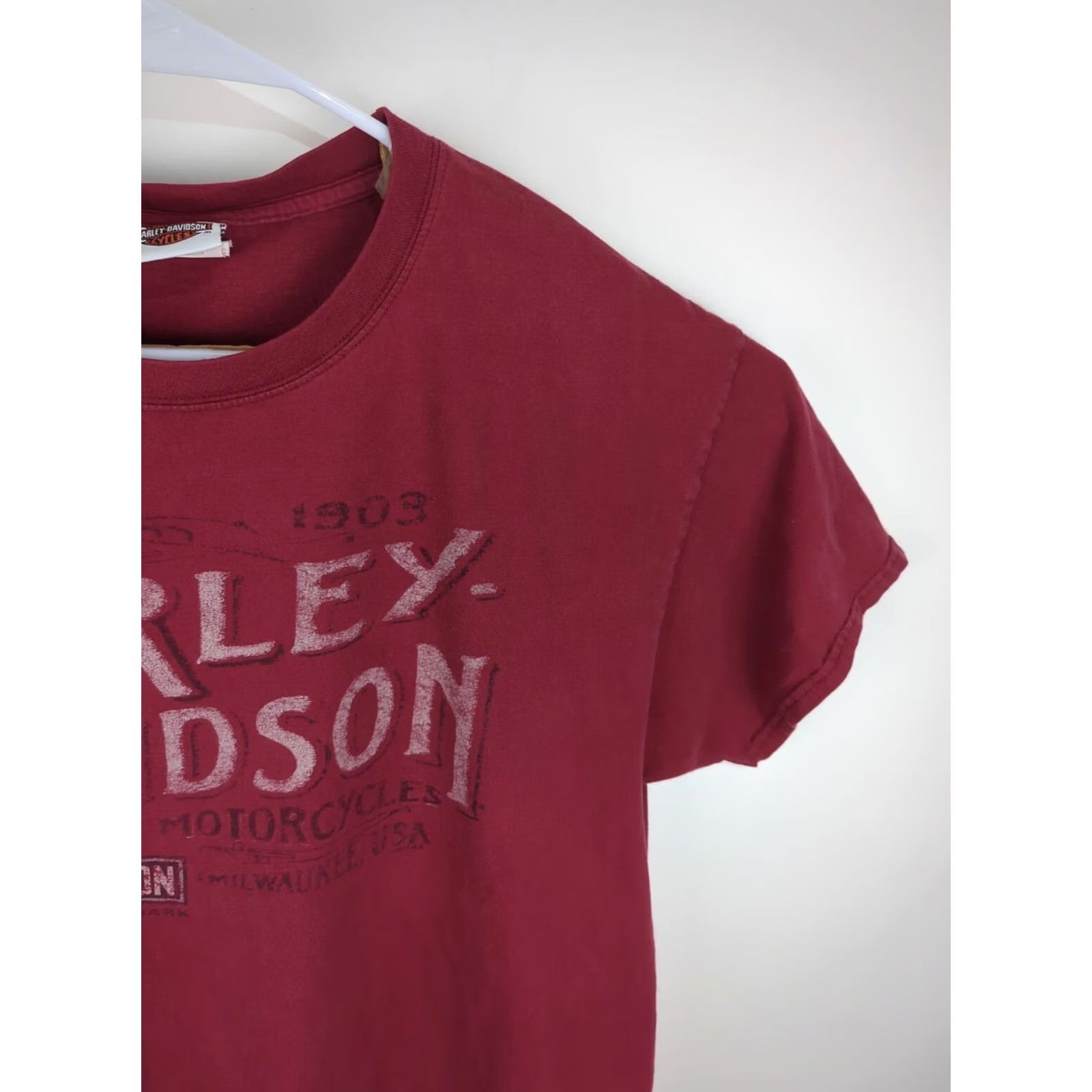 Harley Davidson Harley-Davidson Red Greenville North Carolina T-Shirt XL Thunder Motorcycles Mens Size US XL / EU 56 / 4 - 6 Thumbnail