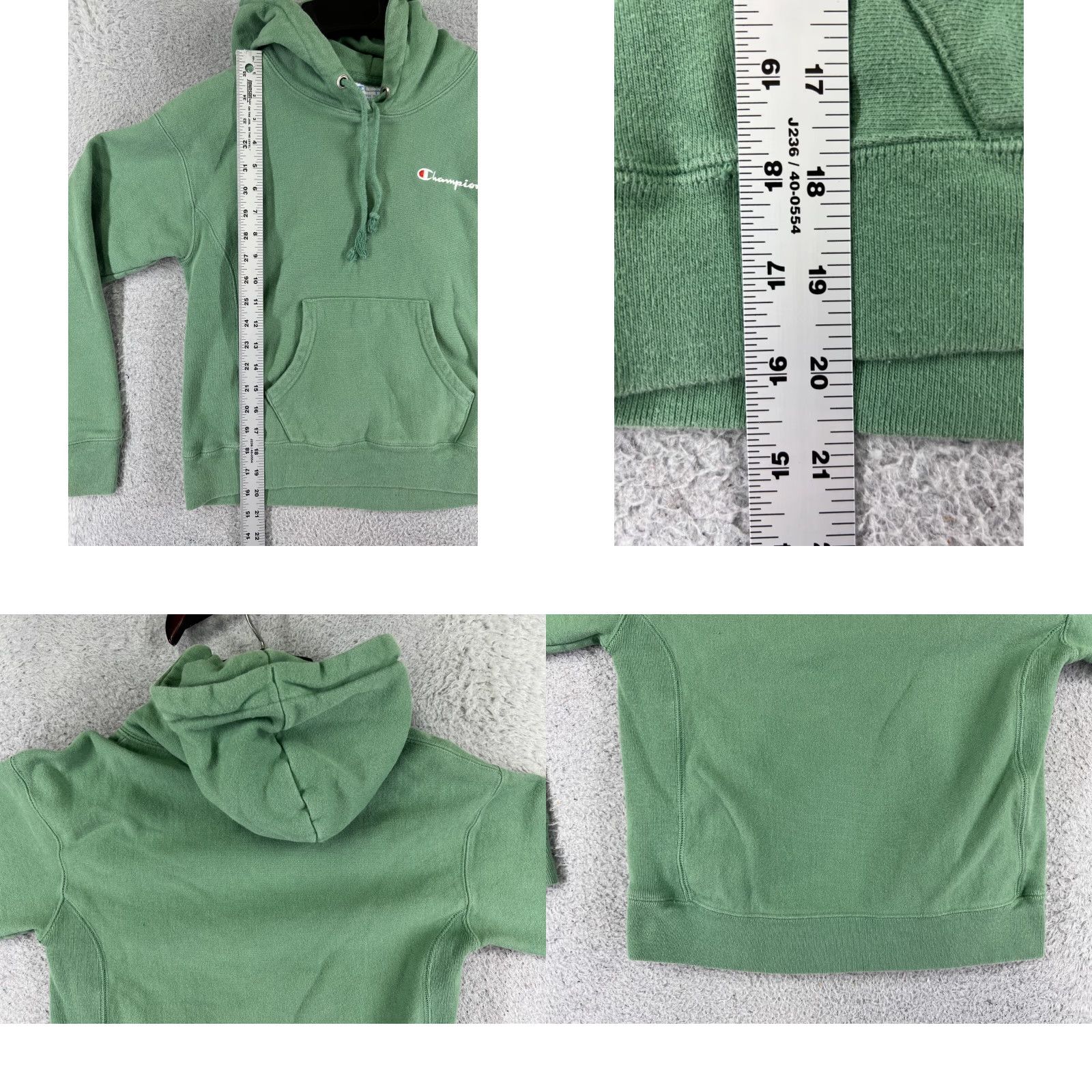 Champion Champion Hoodie Adult XS Green Reverse Weave Sweatshirt Crop Pullover Jersey Cotton Blend Logo 90s? Size US XS / EU 42 / 0 - 9 Thumbnail