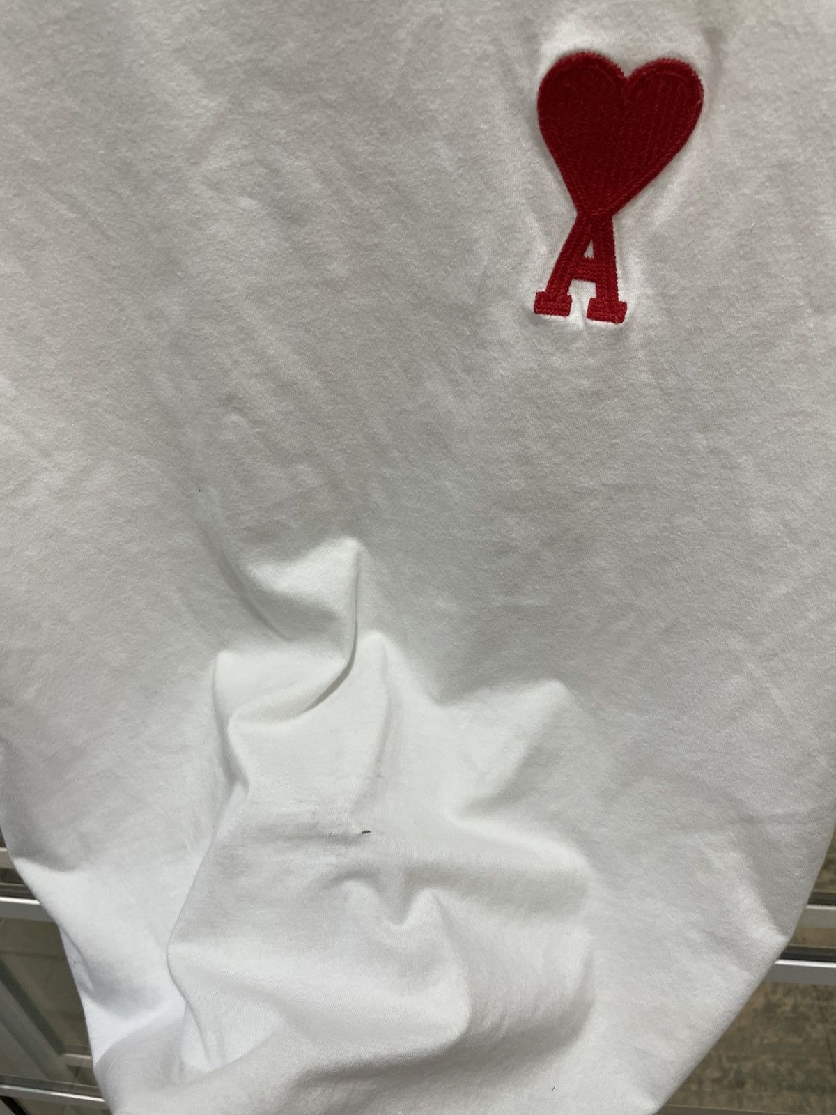 AMI AMI PARIS Alexandre White Red Heart T-shirt Medium Unisex Size US M / EU 48-50 / 2 - 15 Thumbnail