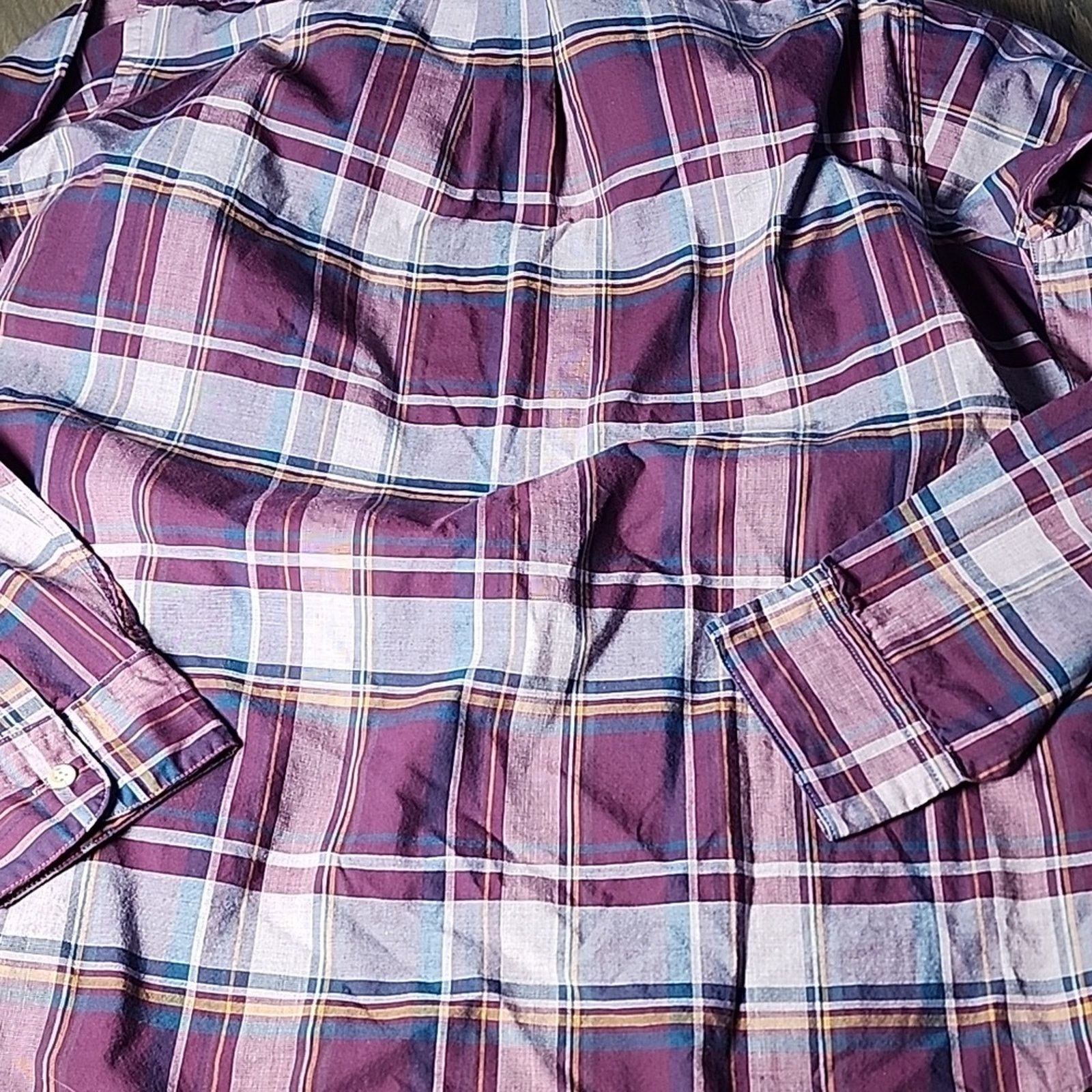 Dior Dior Plaid Shirt in Burgundy and Pink Size US L / EU 52-54 / 3 - 5 Thumbnail
