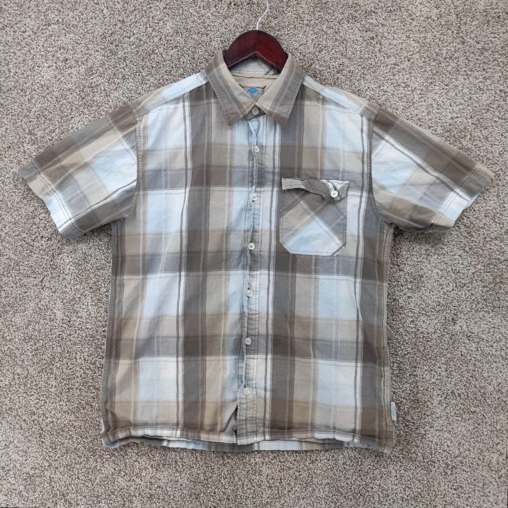 FatFace Fat Face Shirt Mens M Brown Plaid Short Sleeve Button Pocket Casual Size US M / EU 48-50 / 2 - 2 Thumbnail
