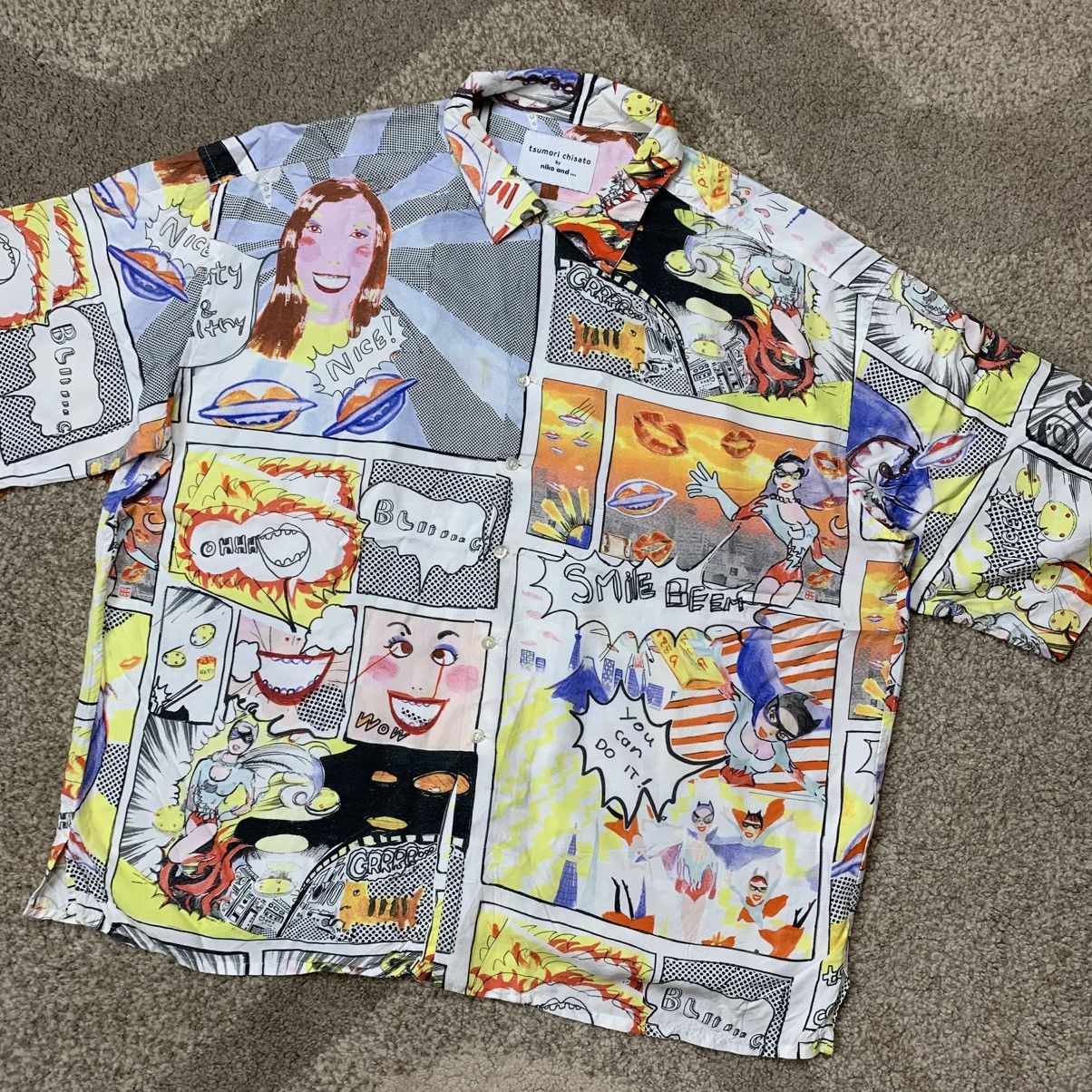 Tsumori Chisato TSUMORI CHISATO BY NIKO AND Boxy Over Size Open Collar Shirt Size US M / EU 48-50 / 2 - 4 Thumbnail