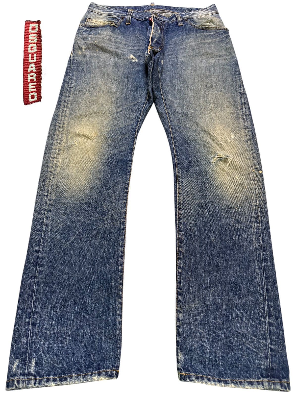 Dsquared2 Vintage Dsquared Mud Wash Distressed Jeans Size US 33 - 1 Thumbnail