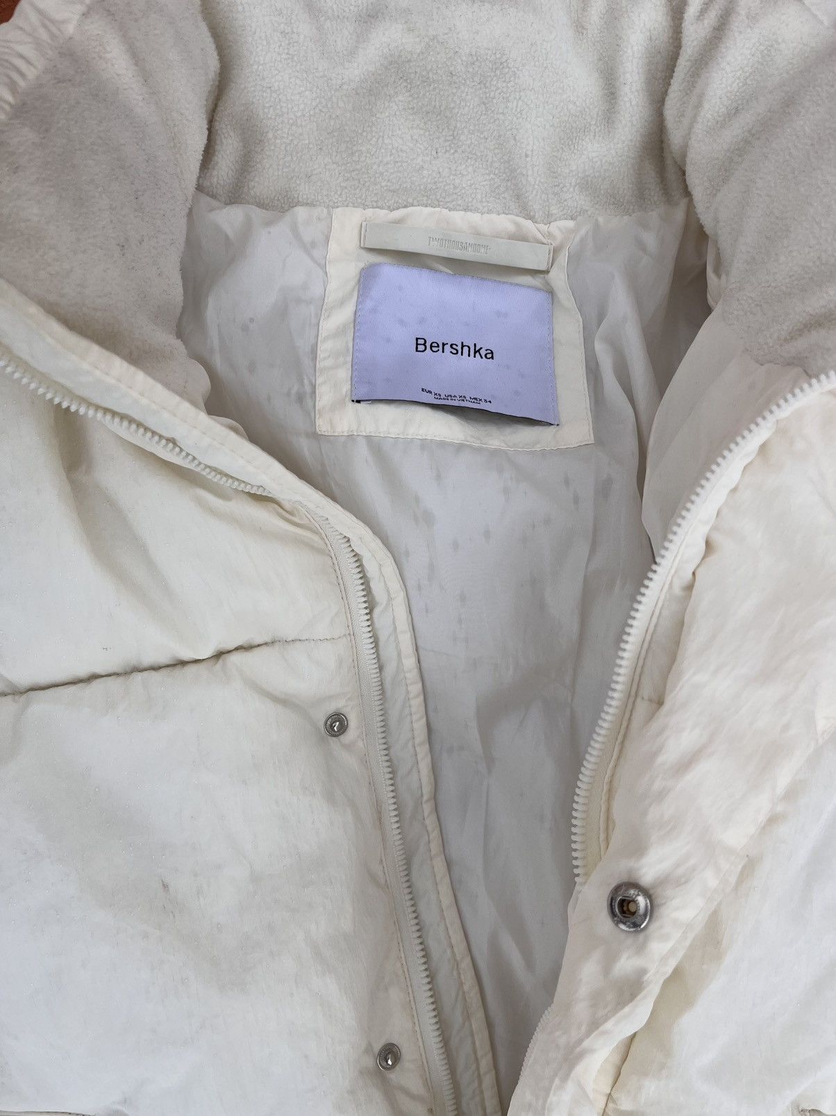 Bershka Bershka White Puffer Jacket Size US XS / EU 42 / 0 - 7 Thumbnail