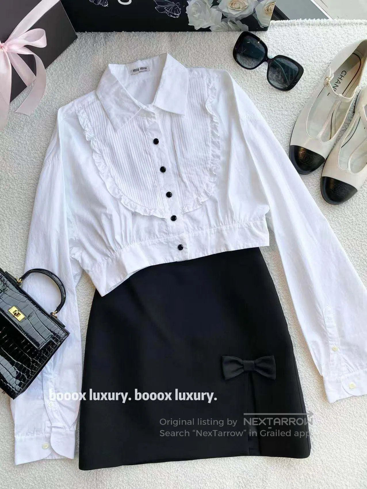 Miu Miu Miu Miu White shirt| Size XS / US 0-2 / IT 36-38 - 1 Thumbnail