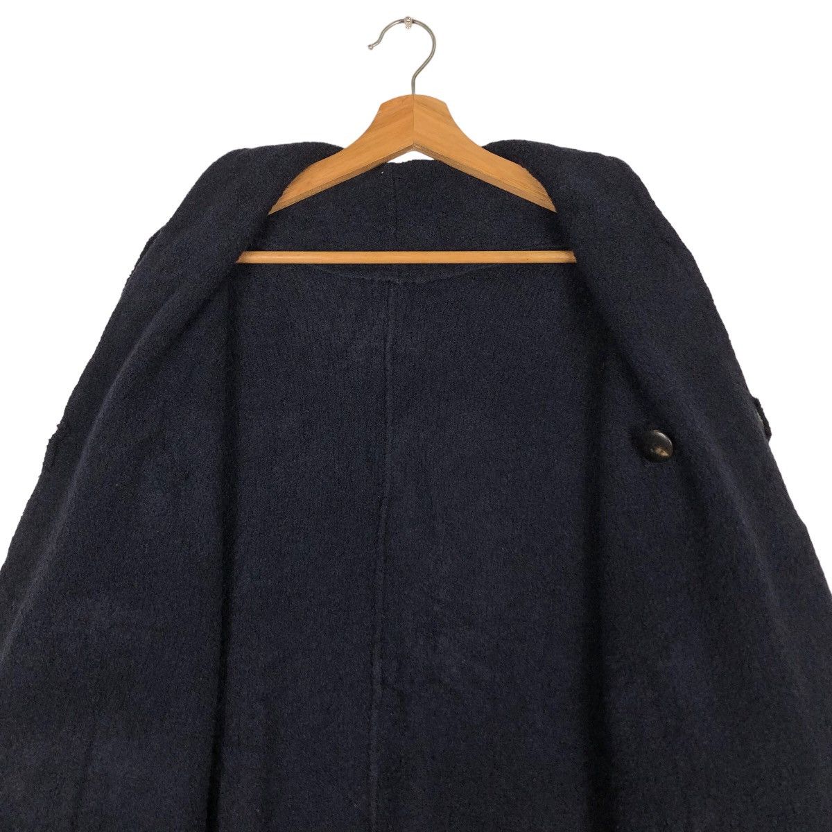 Issey Miyake 🔥Rich Black - Long Fly Coats Jacket Jungmen Japan Size US L / EU 52-54 / 3 - 13 Thumbnail