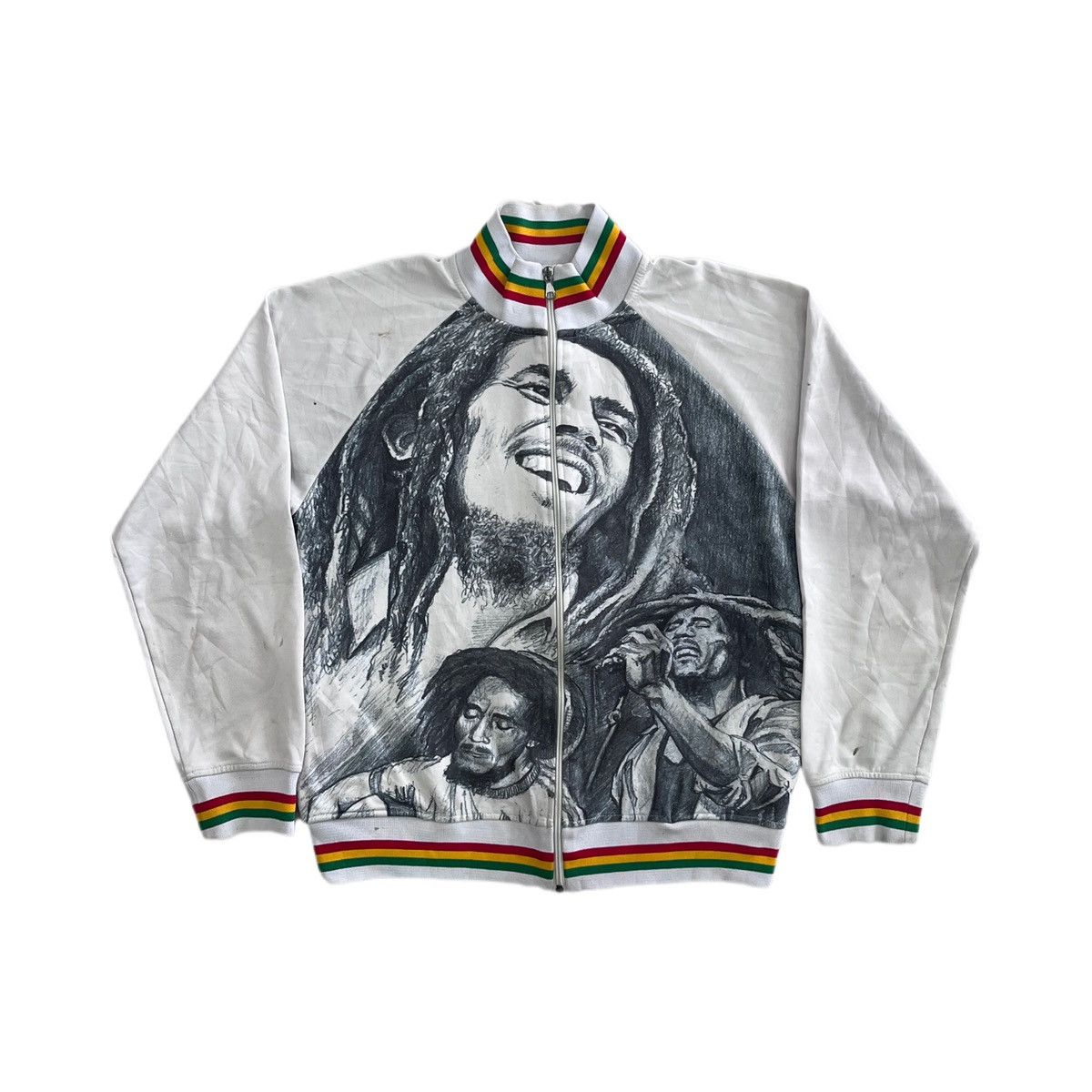Vintage Vintage bob marley zip up jacket Size US L / EU 52-54 / 3 - 1 Thumbnail