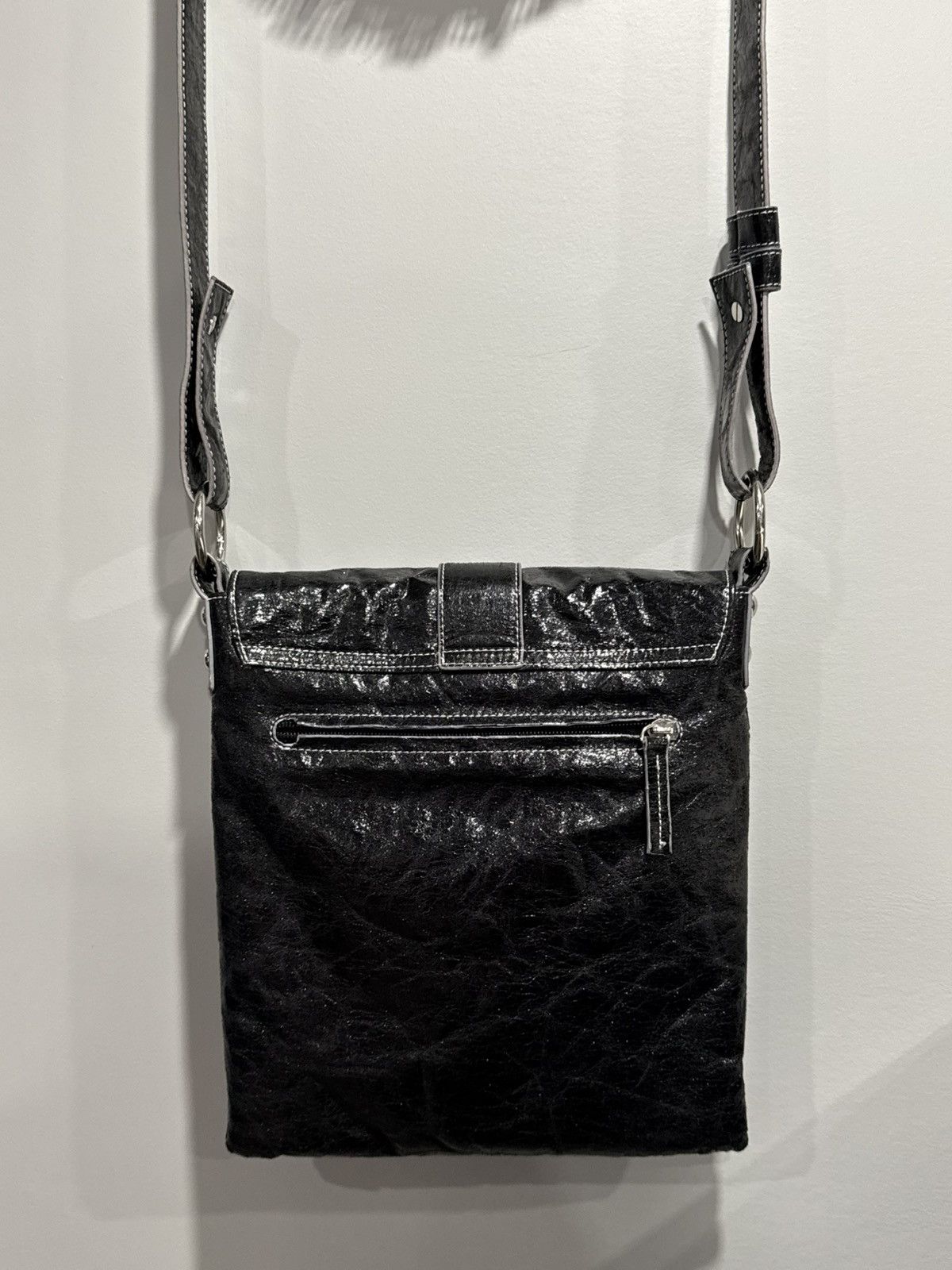 Other J by Gattinoni Distressed Leather Messenger Bag Y2K Archive Size ONE SIZE - 2 Thumbnail