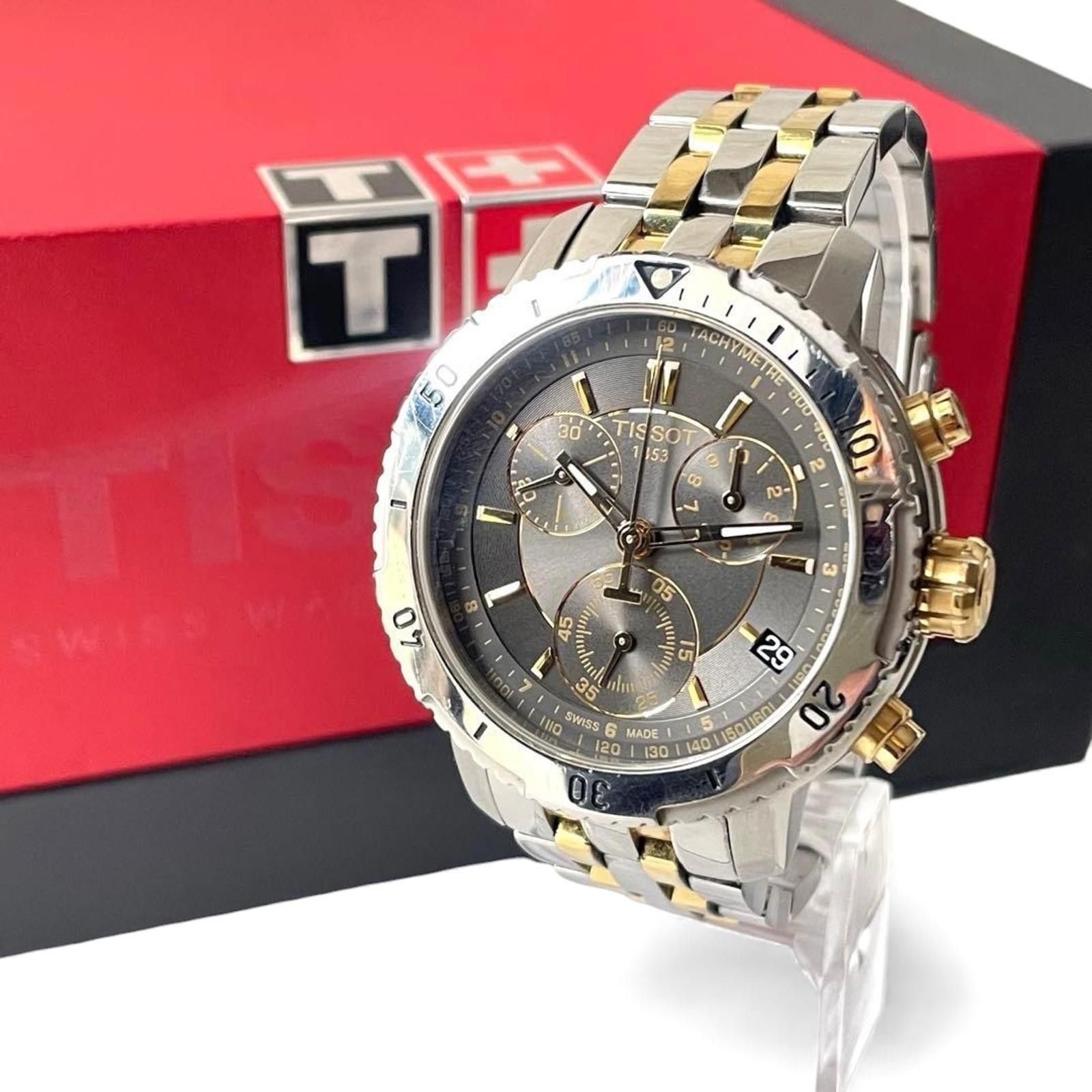 Tissot Tissot - Stainless Steel and Gold Two-Tone Chronograph Watch Size ONE SIZE - 1 Thumbnail