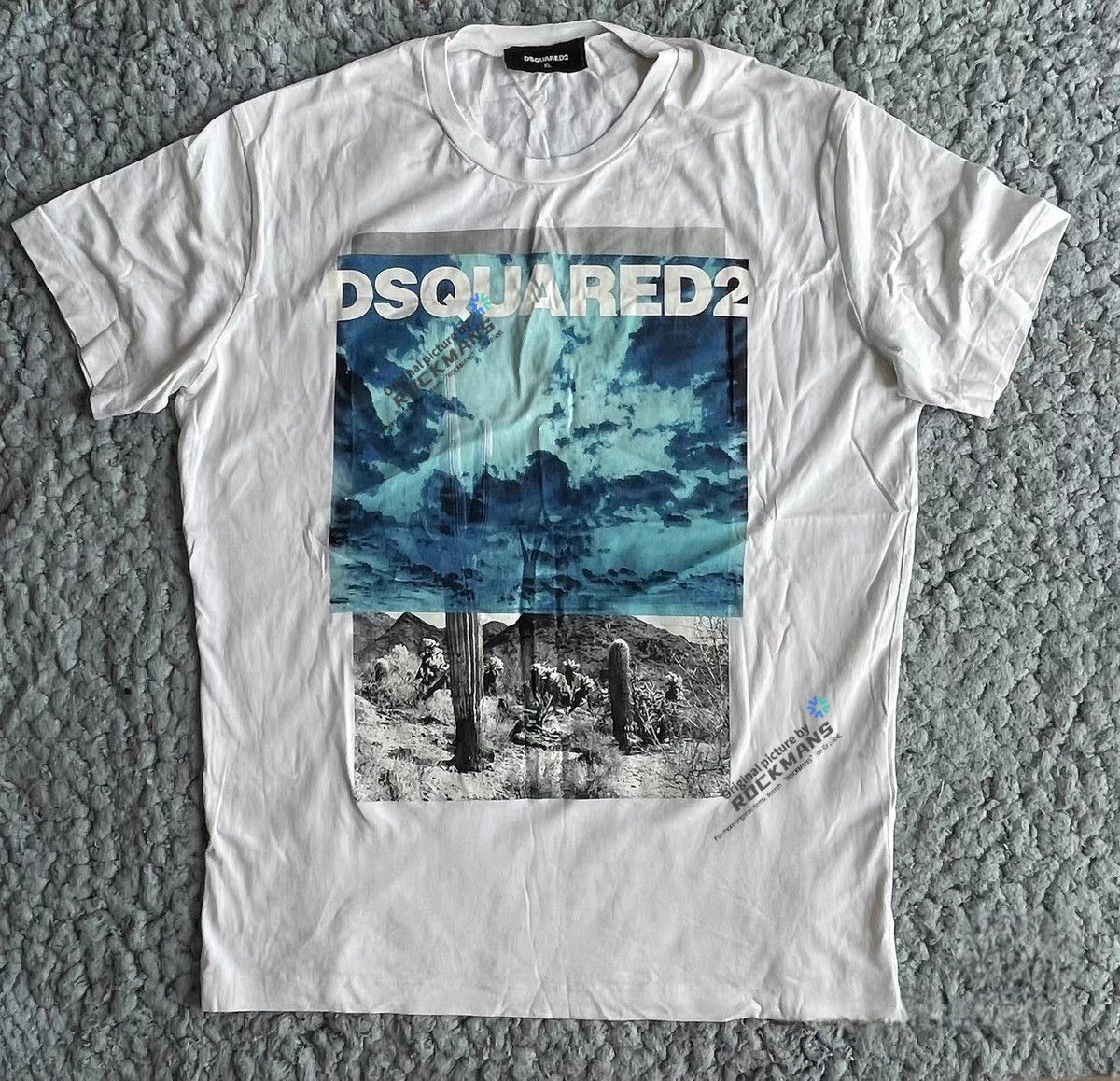 Dsquared2 DSquared2 Cloud Desert Cactus Print T-Shirt White Size XL Size US XL / EU 56 / 4 - 5 Thumbnail