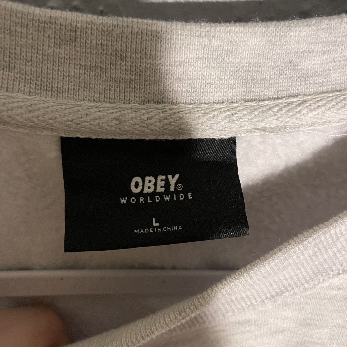 Obey Obey Grey Teal Box Logo Sweatshirt Men’s Size L Size US L / EU 52-54 / 3 - 4 Thumbnail