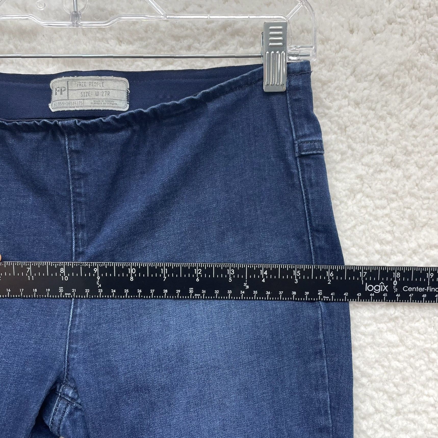 Free People Free People Flare Jeans Jeans Regular 6 Blue Dark Wash 70s Hippie Boho Stretch Mens Womens Girls Size 28" / US 6 / IT 42 - 7 Thumbnail