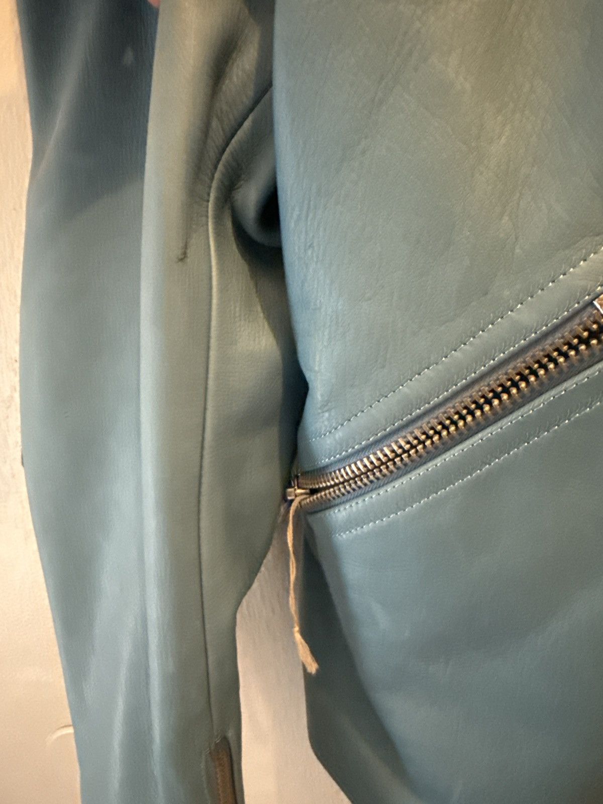 Acne Studios Acne Studios Oliver Sky Blue Leather Jacket Size US L / EU 52-54 / 3 - 6 Thumbnail
