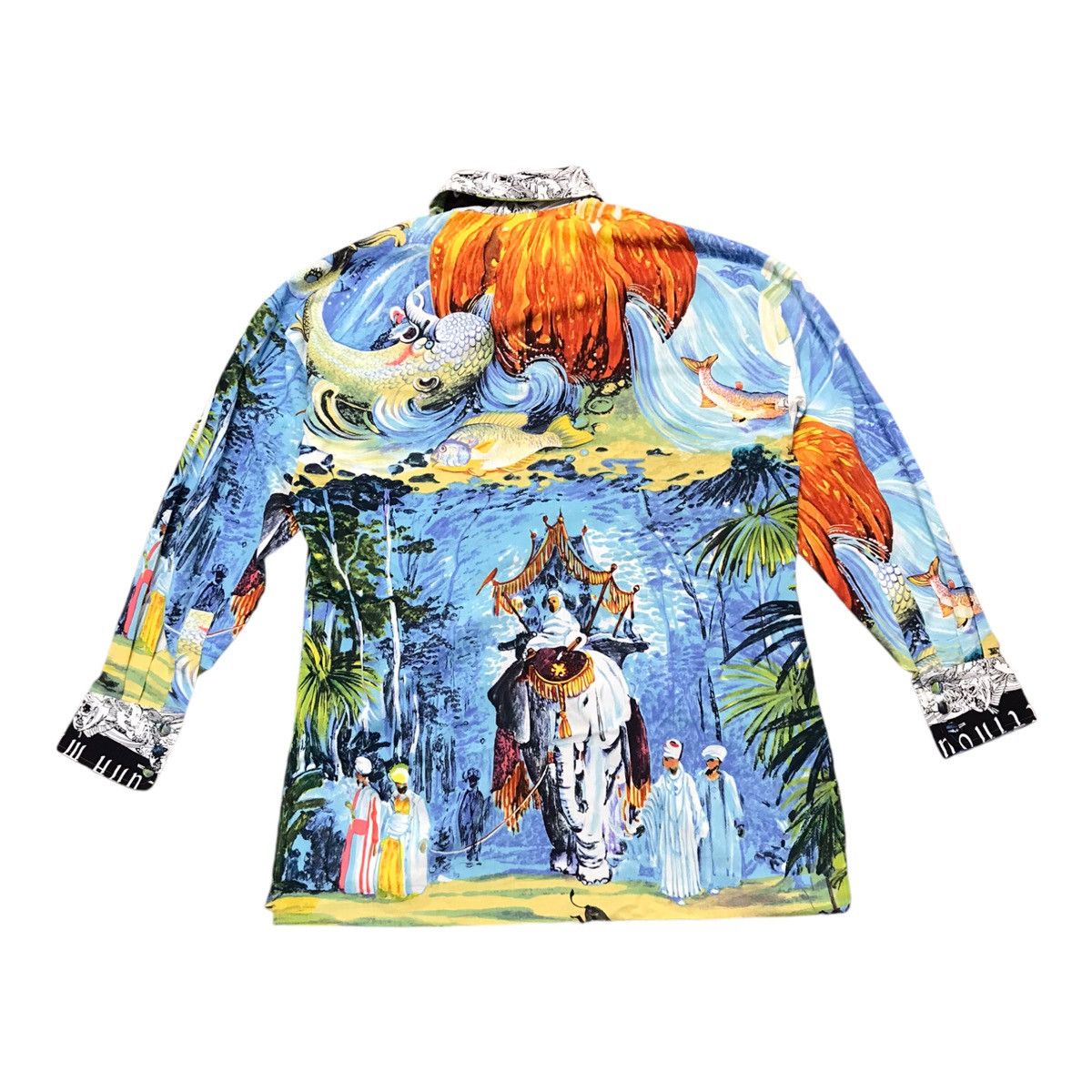Art Comes First × La Martina 90s Luna Martino Full Print Fish And Man Button Shirt Size US M / EU 48-50 / 2 - 5 Thumbnail