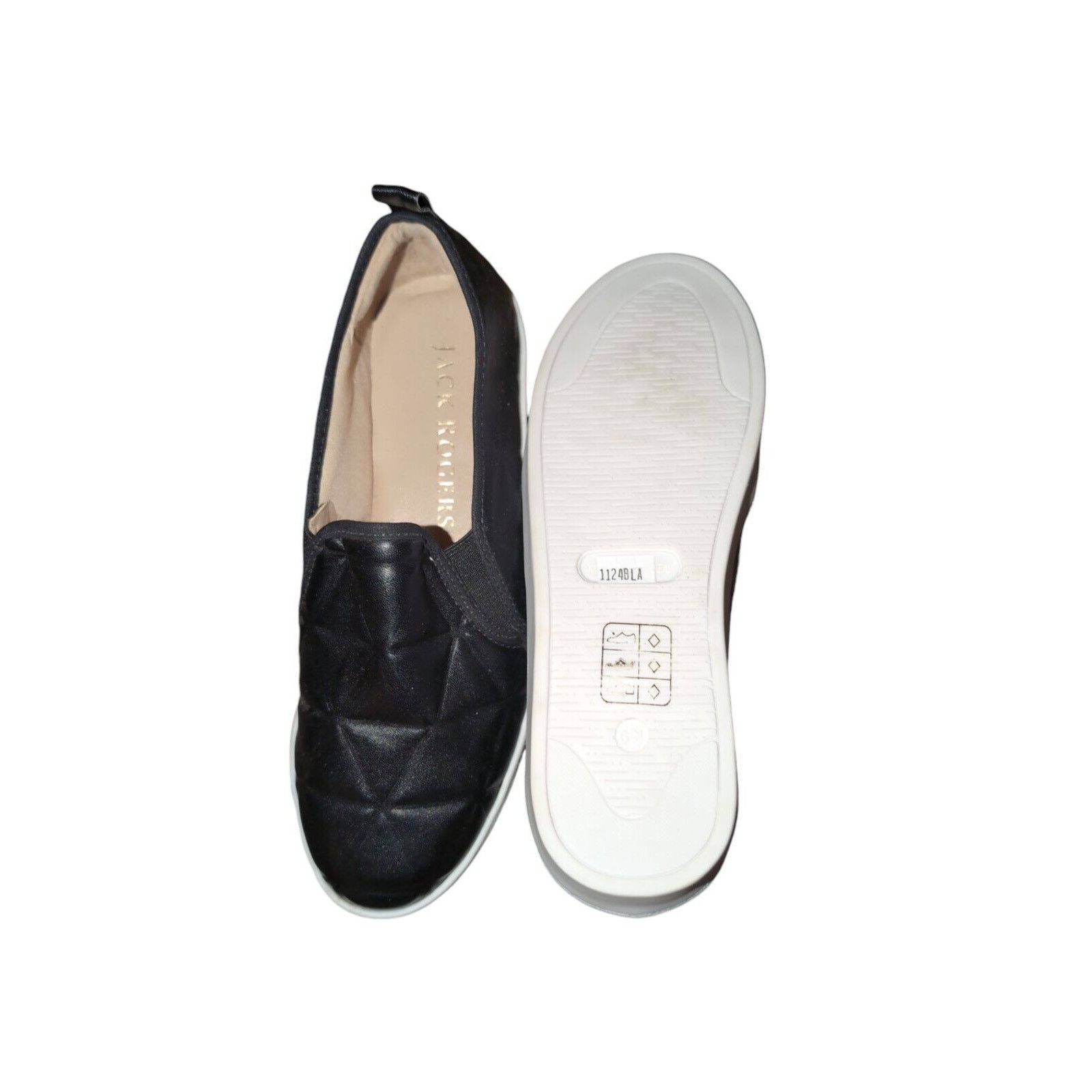 Jack Rogers JACK ROGERS Riley Grey Faux Leather Sneakers, Size 6 Size US 6 / IT 36 - 3 Thumbnail