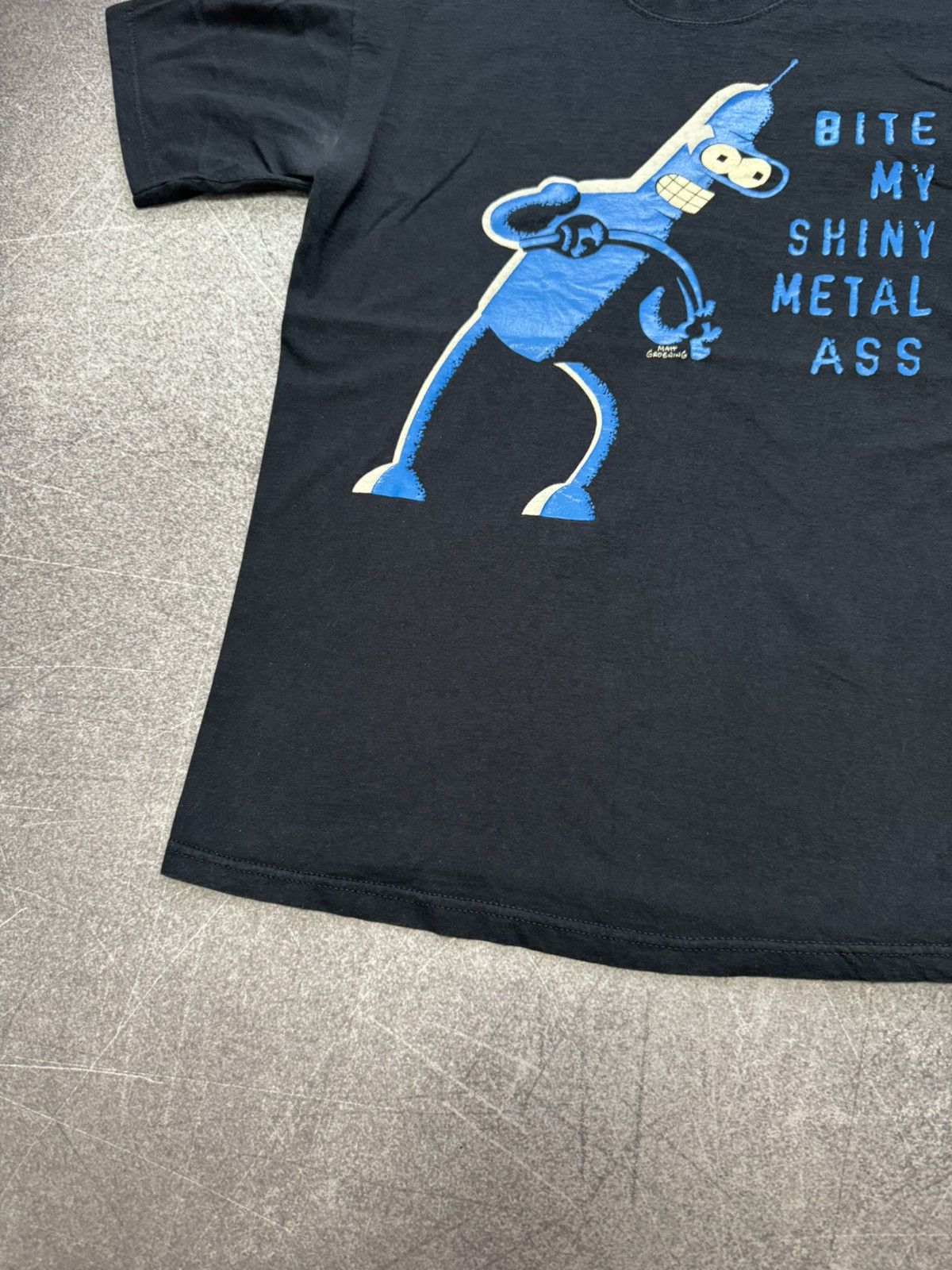 Cartoon Network Vintage 2008 Futurama "Bite My Shiny Metal Ass" Bender Tee Size US M / EU 48-50 / 2 - 7 Thumbnail
