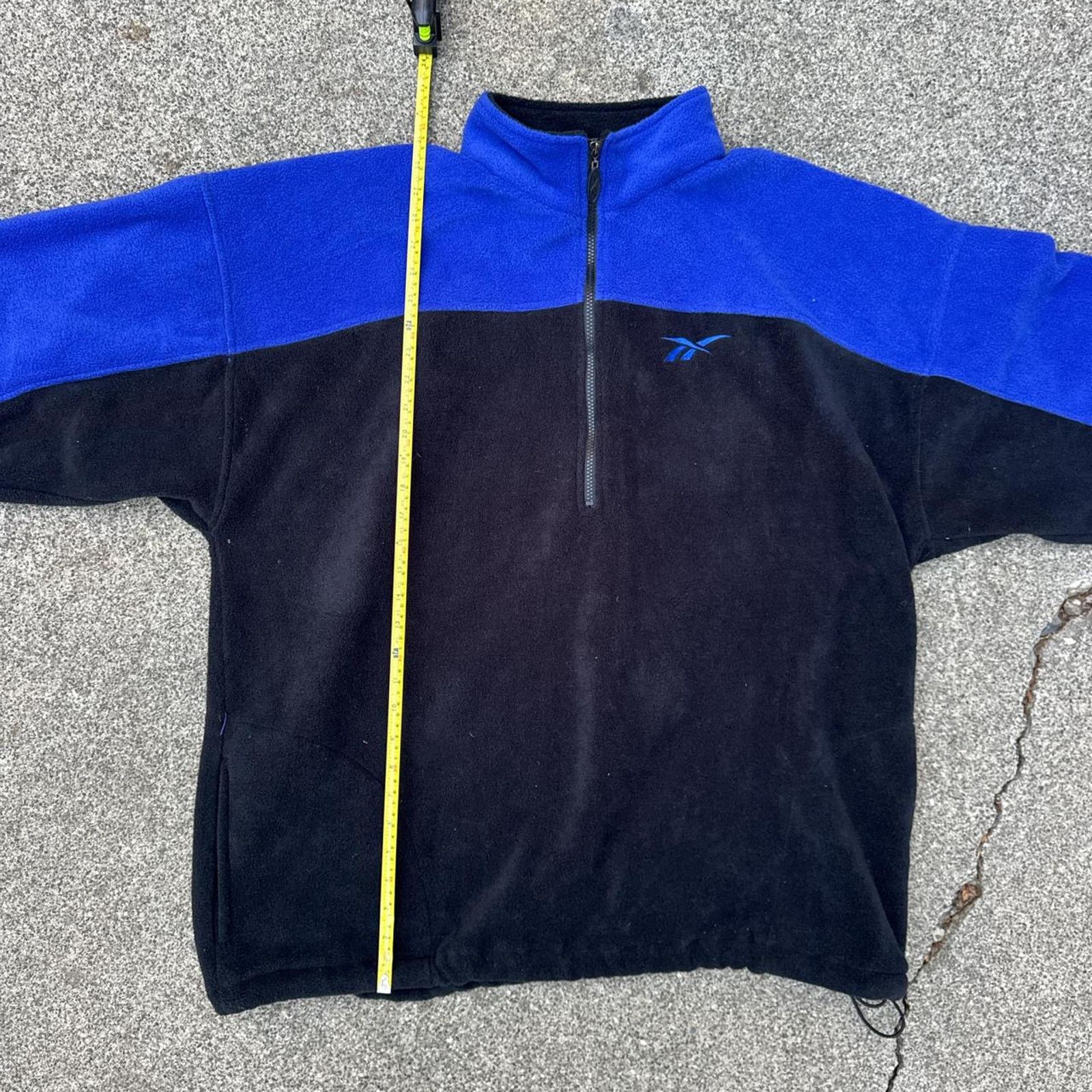 Reebok Vintage 90s Reebok Blue and Black Fleece – Size XL Size US XL / EU 56 / 4 - 6 Thumbnail