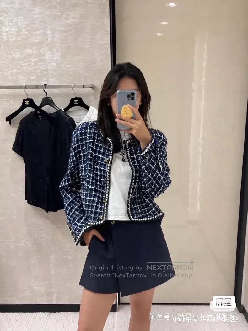 Chanel Chanel 23p blue checkered jacket Size XS / US 0-2 / IT 36-38 - 6 Thumbnail