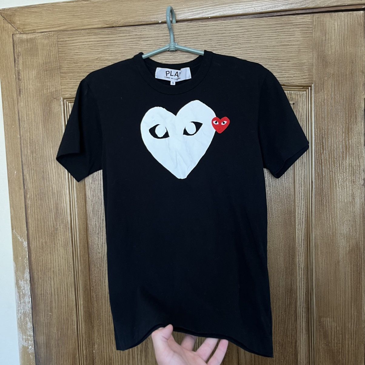 Comme des Garcons Rare Comme Des Garcons Play T-Shirt Black CDG Double Heart Size US S / EU 44-46 / 1 - 2 Thumbnail