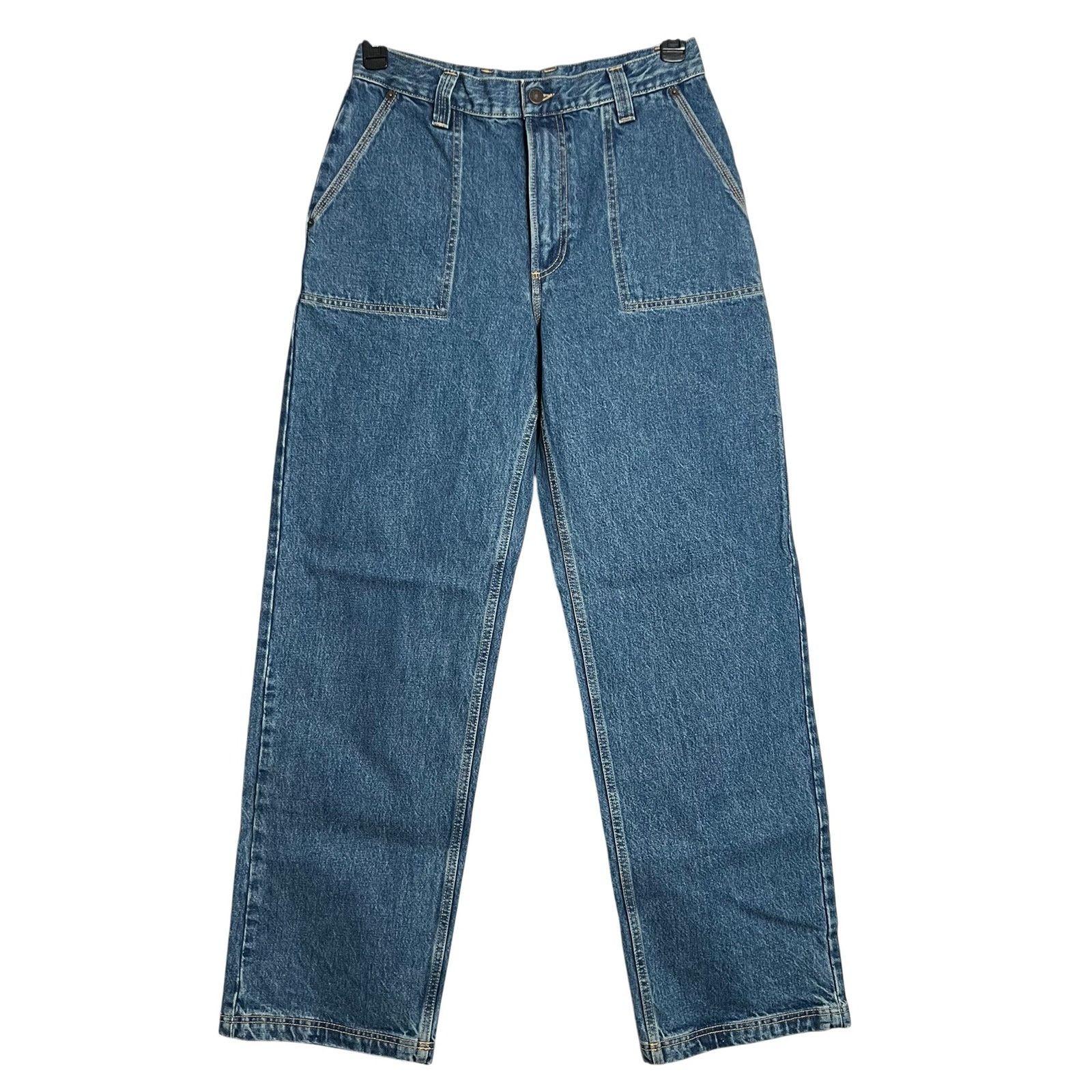 6397 6397 NP300 Patch Pocket Straight Jean Stone Blue Italy Sz 28 Size 28" / US 6 / IT 42 - 1 Thumbnail