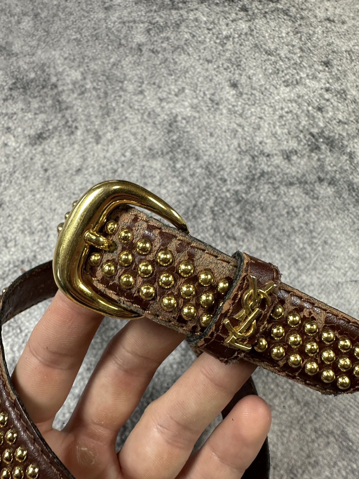 Yves Saint Laurent Vintage YSL Yves Saint Laurent Logo Belts Rare Luxury Style Size ONE SIZE - 2 Thumbnail