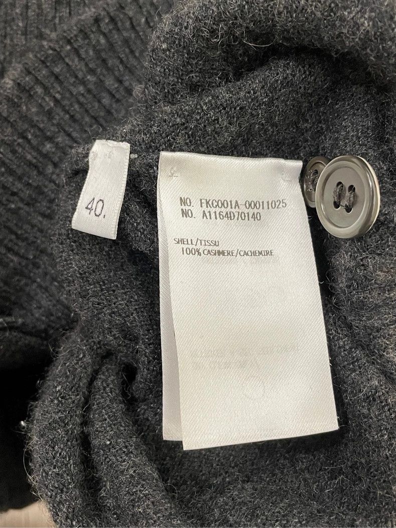Thom Browne Thom browne Dark gray four-striped cashmere cardigan jacket Size S / US 4 / IT 40 - 6 Thumbnail