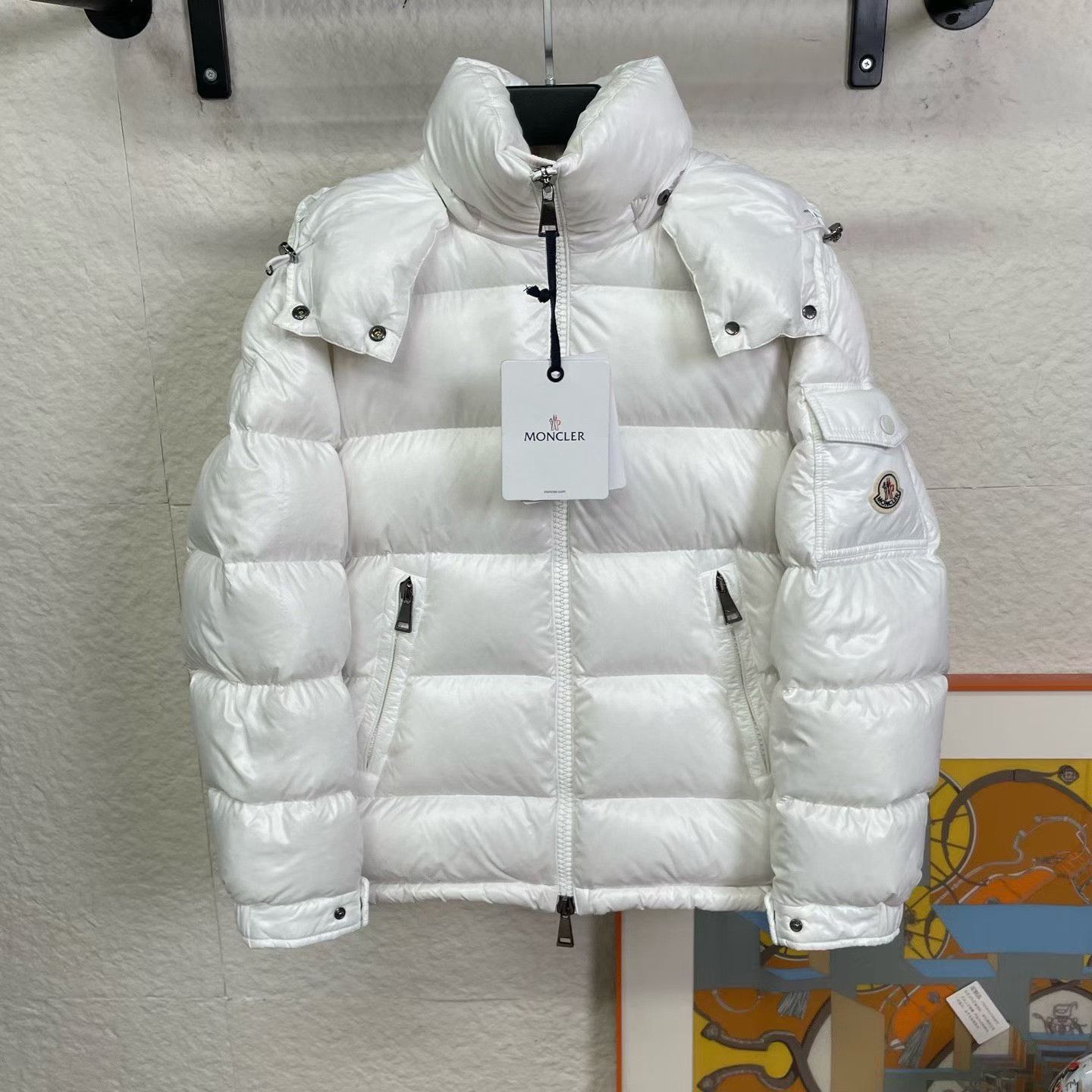 Moncler Moncler Maire White Down Jacket Size XS / US 0-2 / IT 36-38 - 1 Thumbnail
