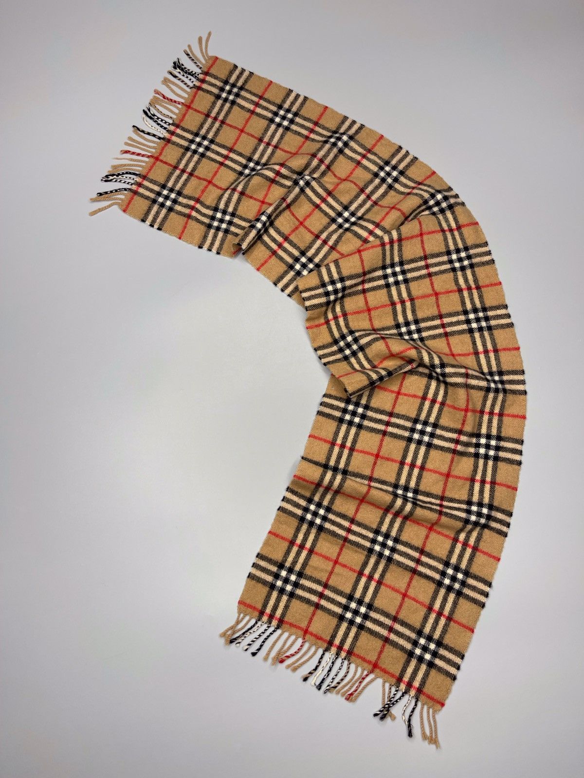 Burberry × Vintage Vintage Burberry Cashmere/Wool Scarf Nova Check Size ONE SIZE - 2 Thumbnail