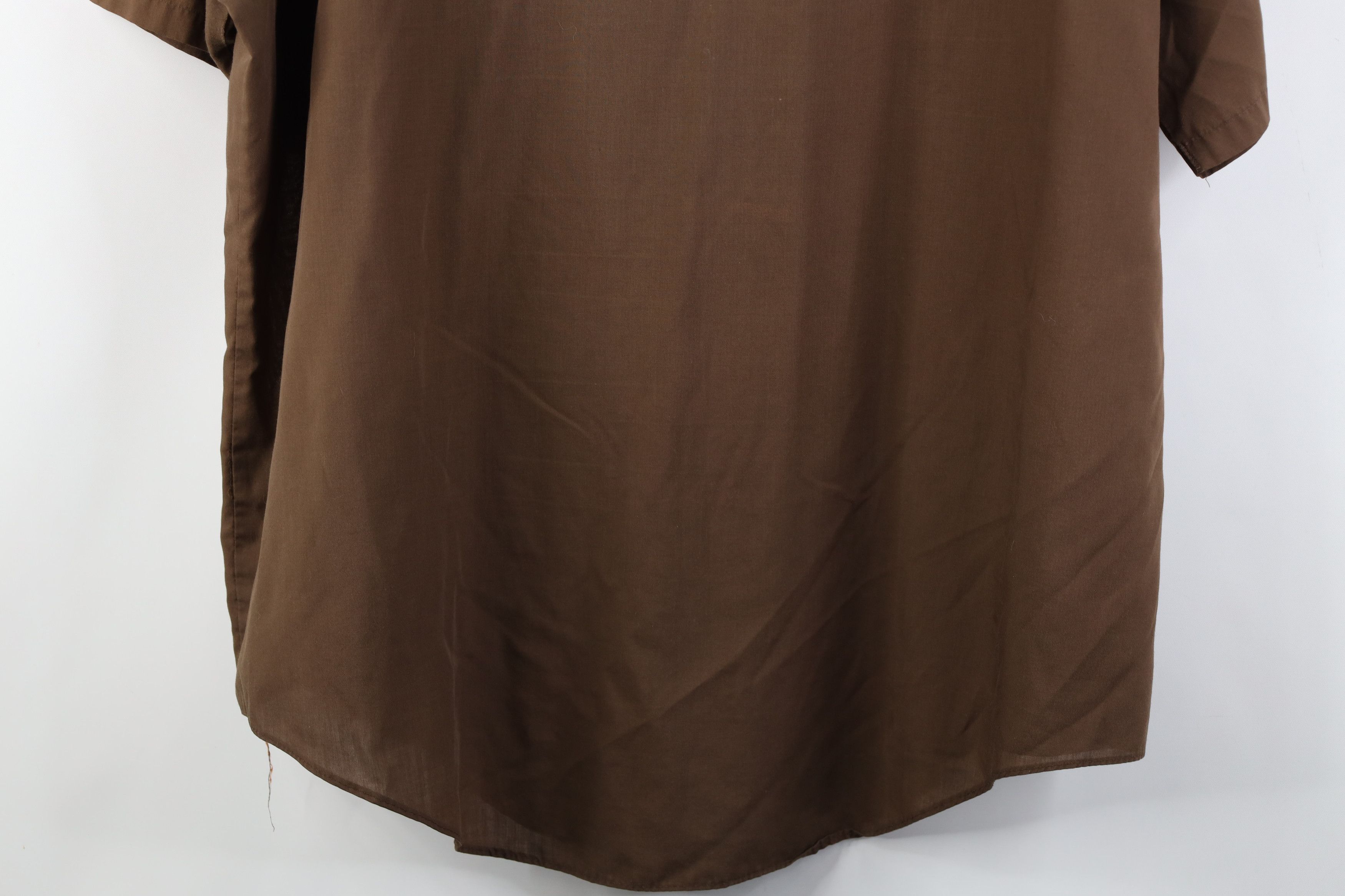 Vintage Vintage 70s Streetwear Short Sleeve Button Shirt Brown Size US XL / EU 56 / 4 - 17 Thumbnail