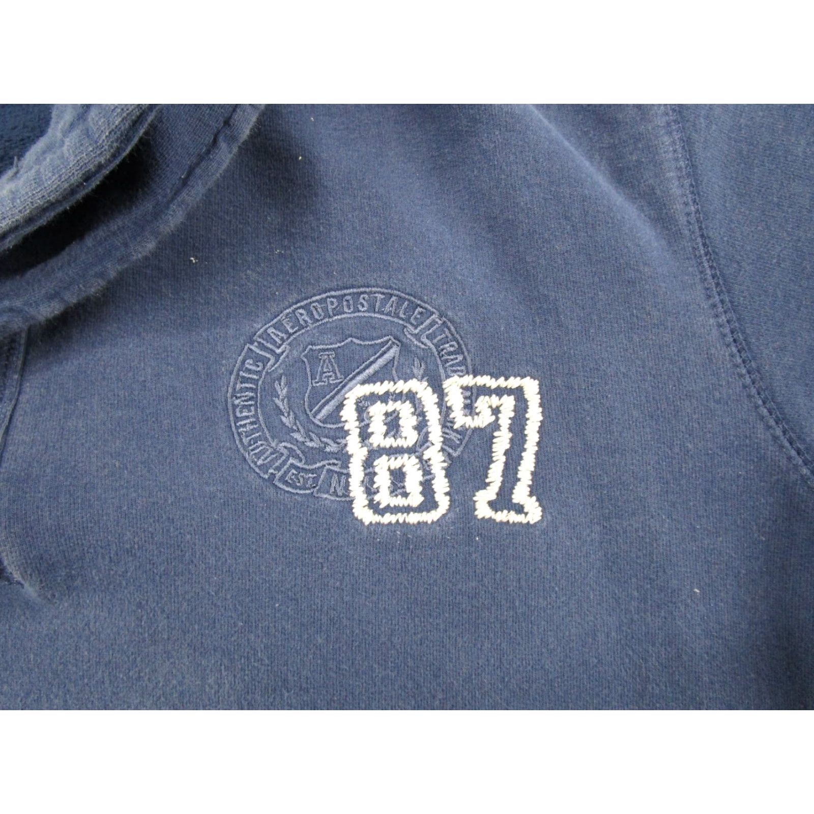 Aeropostale VINTAGE Aeropostale Mens Sweatshirt Hoodie Pullover Crew Neck Long Sleeve Blue L Grunge 90s Sports Winter Spring Fall All Seasons Logo Size US L / EU 52-54 / 3 - 3 Thumbnail