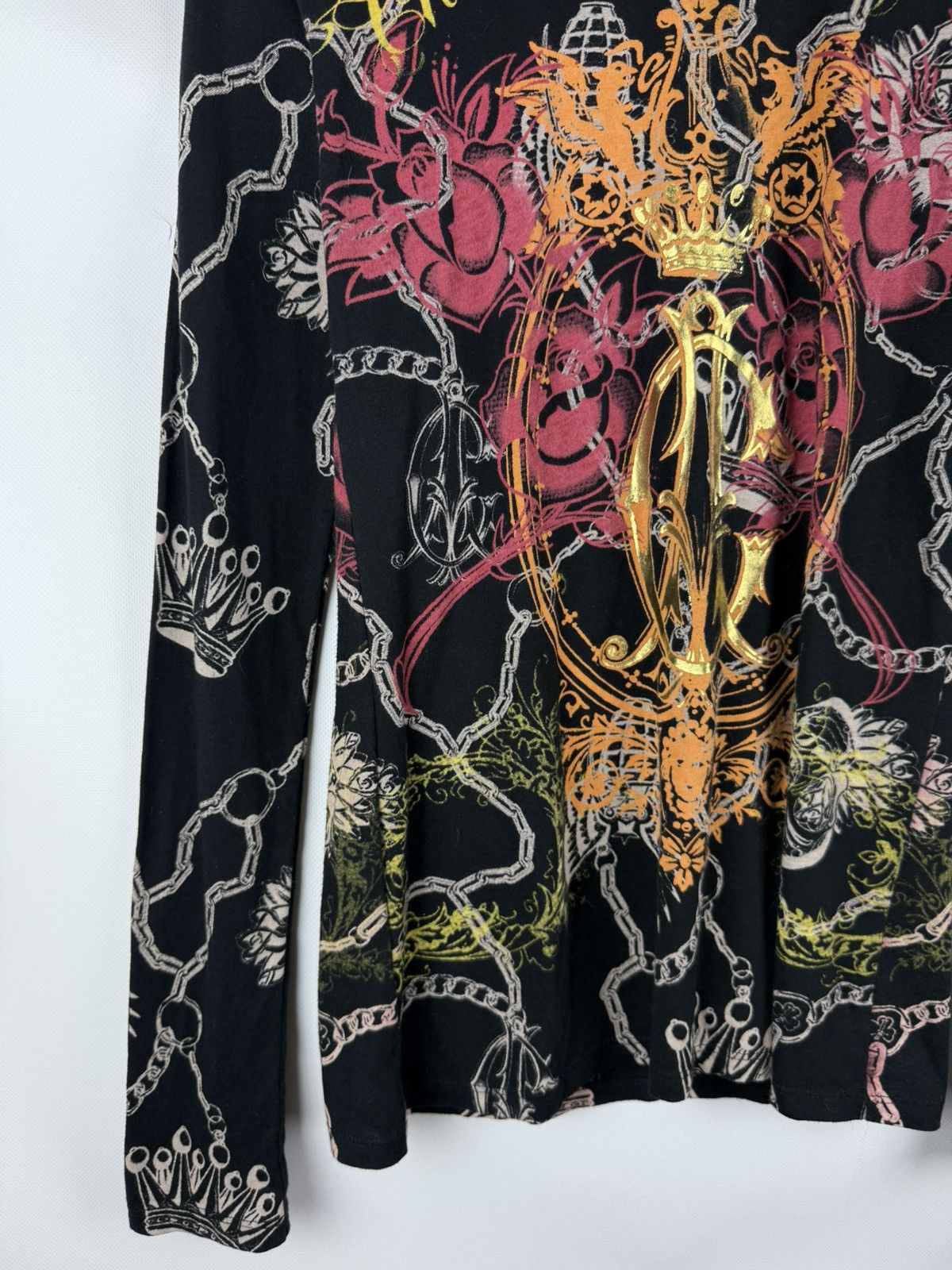 Christian Audigier Christian Audigier Y2K Overprinted Long Sleeve T Shirt Size L / US 10 / IT 46 - 7 Thumbnail