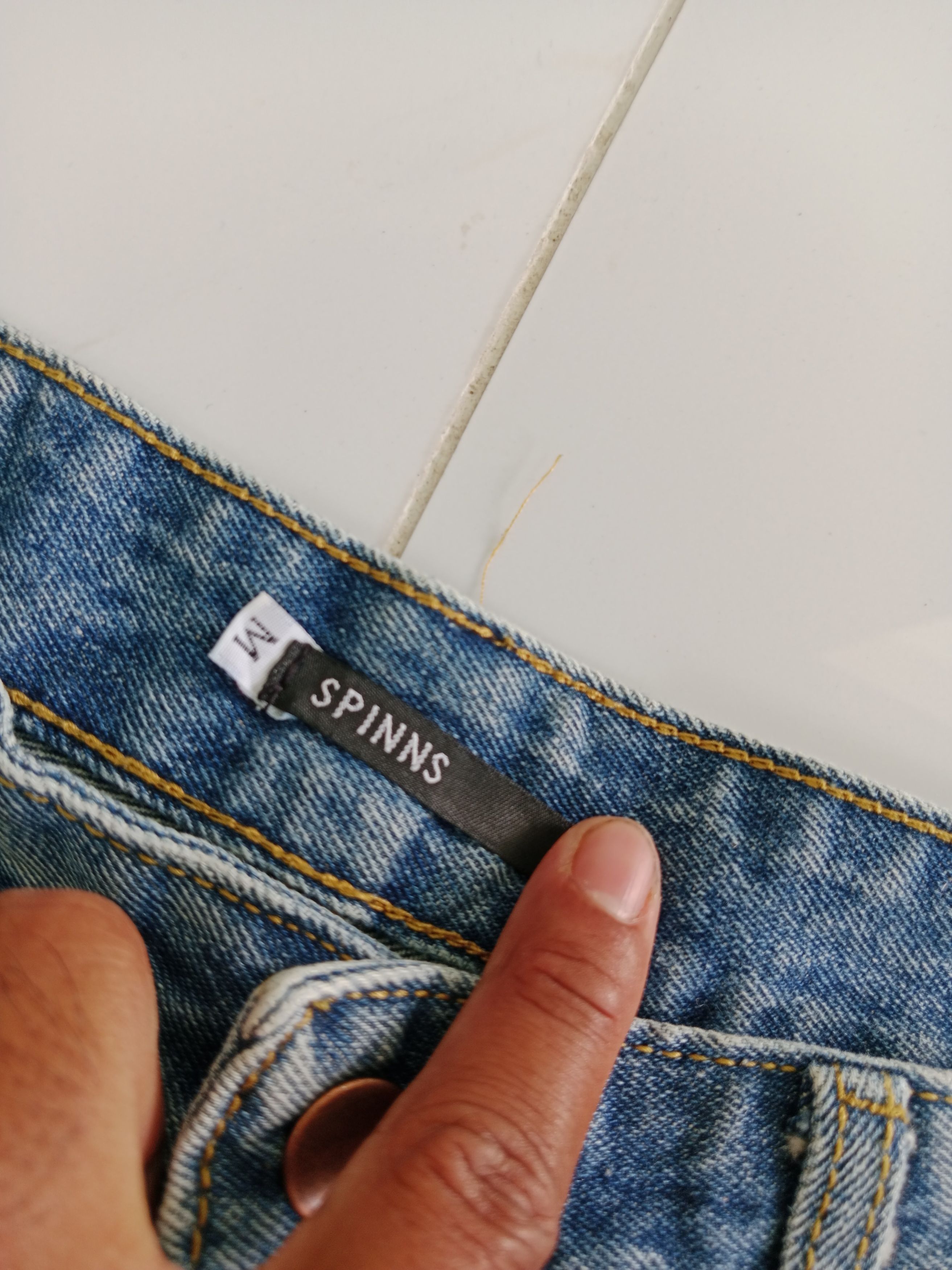 Japanese Brand SPINNS Distressed Jeans For Women Nice Style Size 29" - 8 Thumbnail