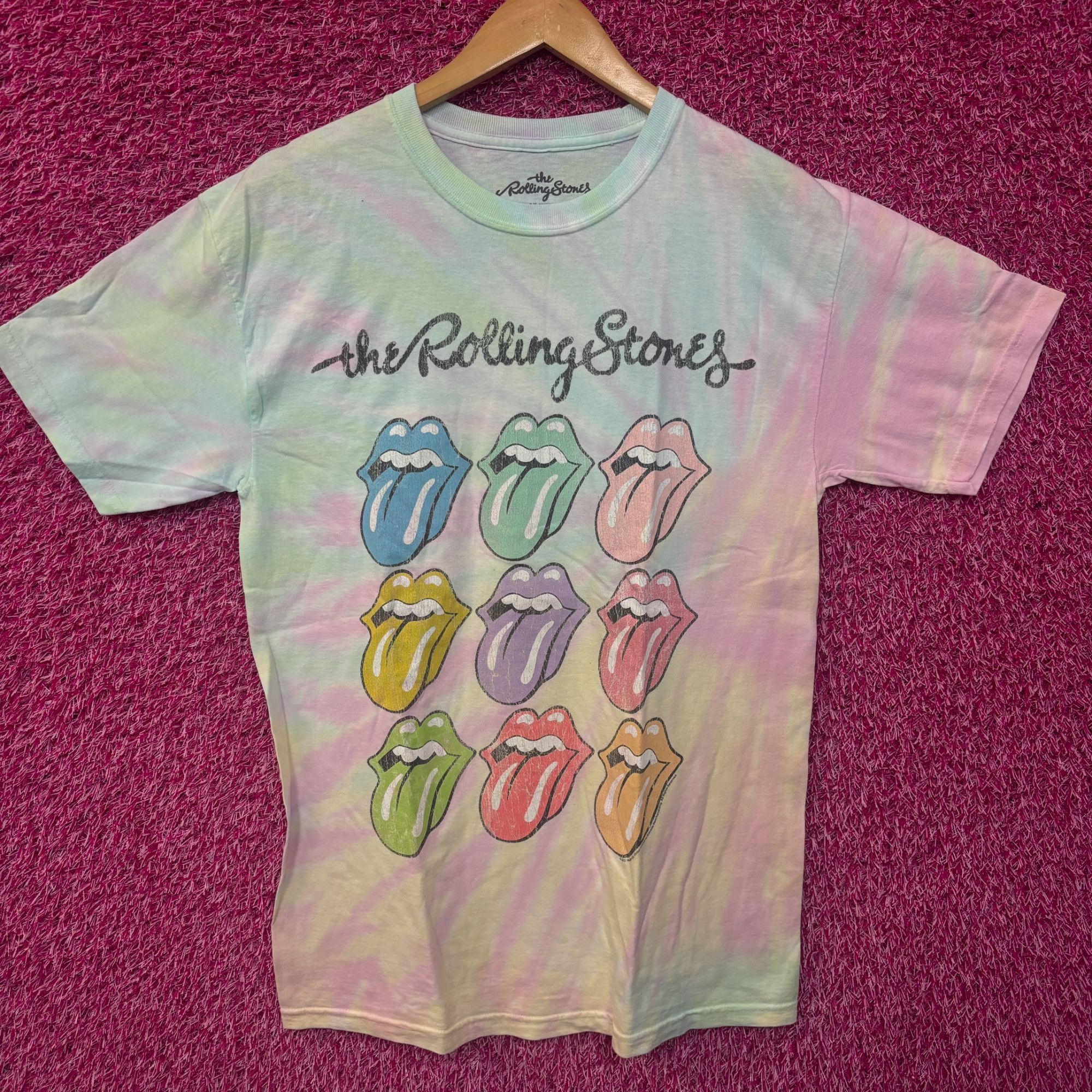 The Rolling Stones The Rolling Stones Hot Lips Pop Art Rock Pastel Tie Dye M Size US M / EU 48-50 / 2 - 1 Thumbnail