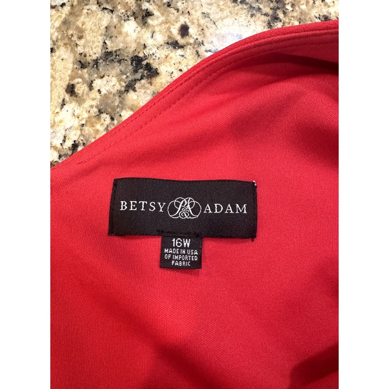 Vintage Betsy & Adam Maxi Dress Women’s Red Ruffled High-Low Sleeveless 16W Plus Size Size XXL / US 16-18 / IT 52-54 - 5 Thumbnail