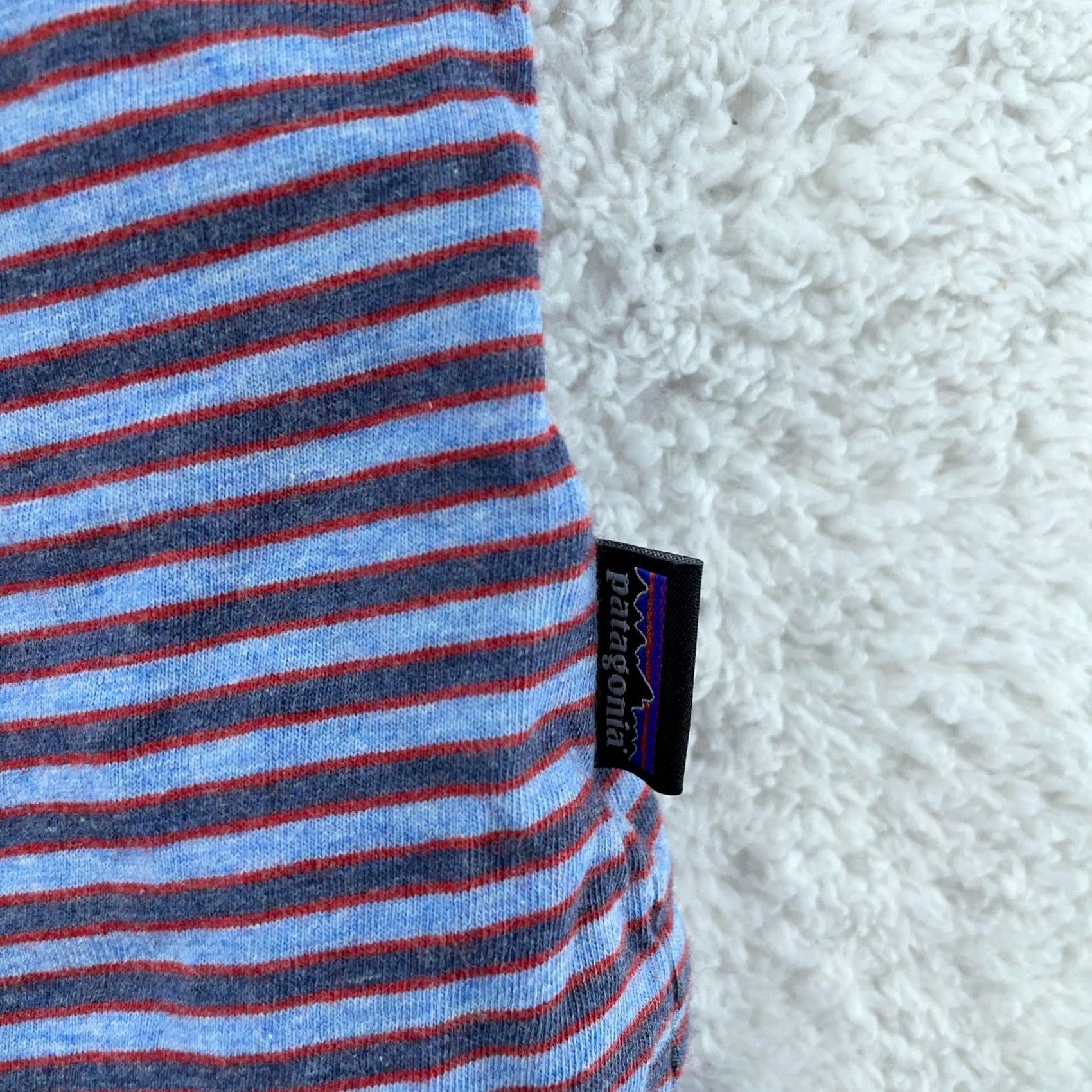 Patagonia Patagonia Polo Shirt Mens S Blue Red Striped Short Sleeve Collared Shirt Polo Knit 100% Cotton Casual Outdoor M Machine Washable Size US S / EU 44-46 / 1 - 3 Thumbnail