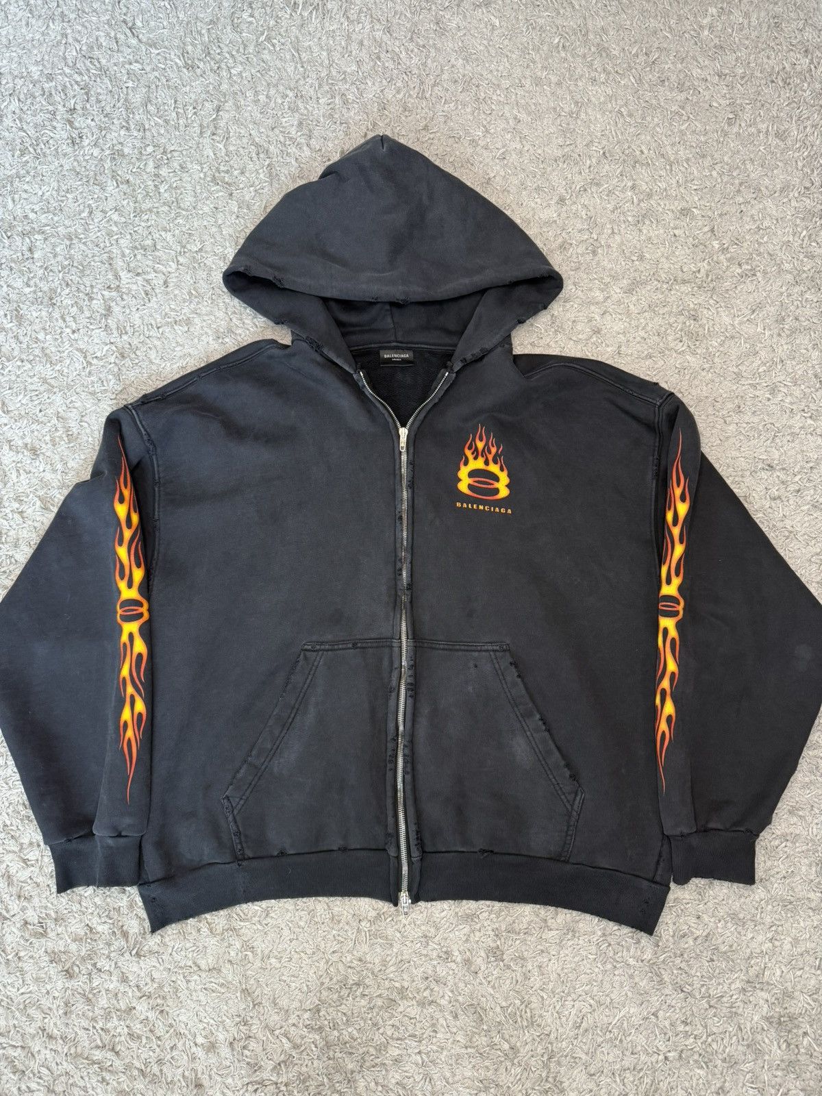 Balenciaga Unity Sports Icon Panelled zip-up Hoodie