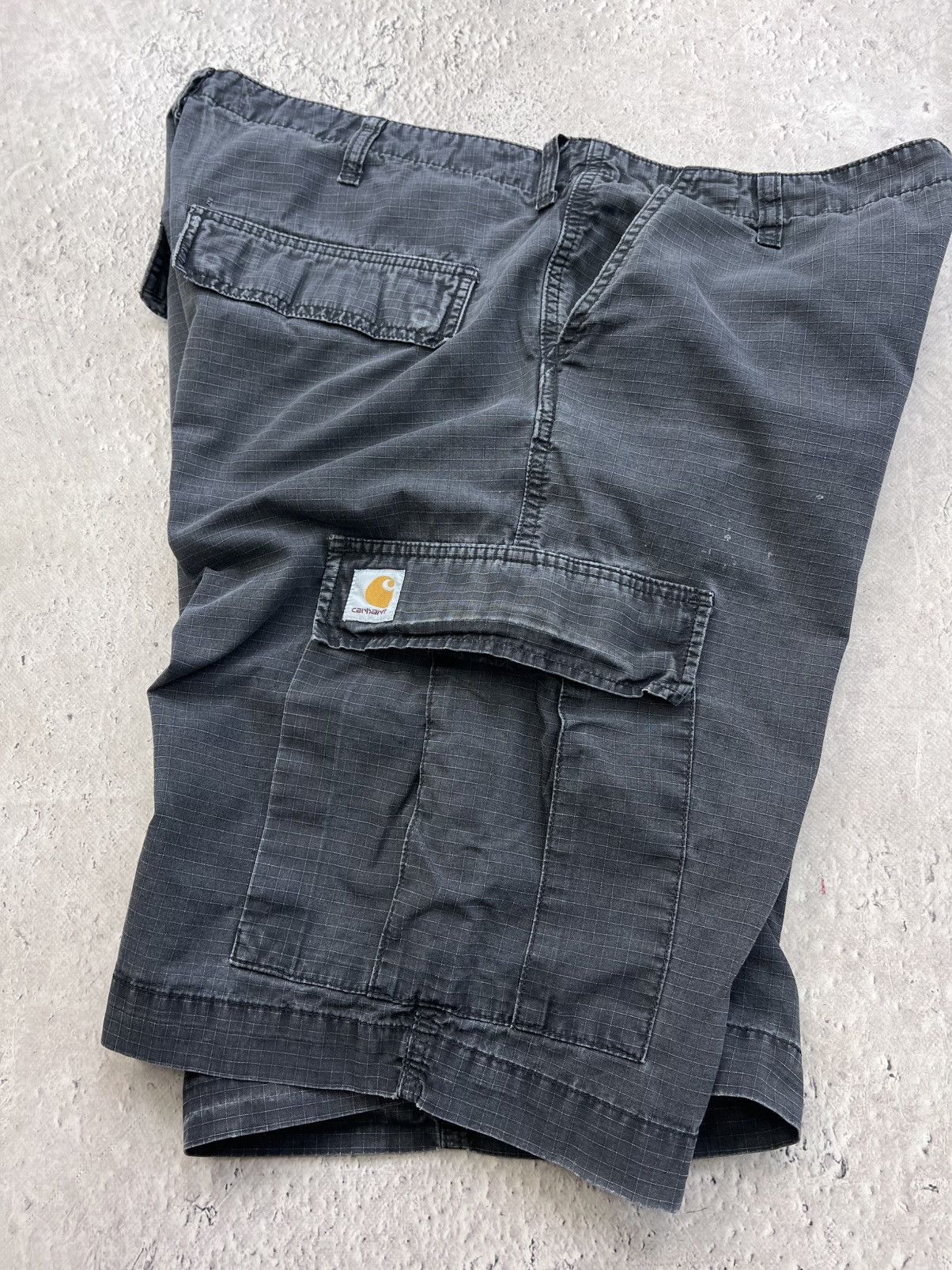 Carhartt × Vintage VINTAGE WASHED CARHARTT DOUBLE KNEE CARGO SHORTS Y2K Size US 38 / EU 54 - 6 Thumbnail