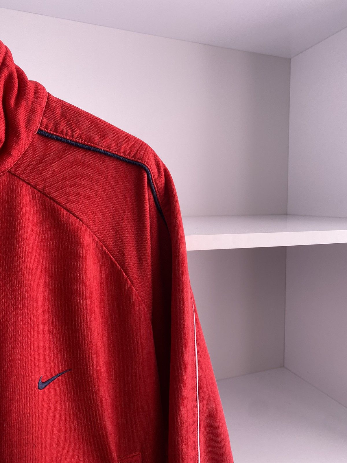 Nike × Vintage Vintage Nike Red Track Jacket Size US L / EU 52-54 / 3 - 5 Thumbnail
